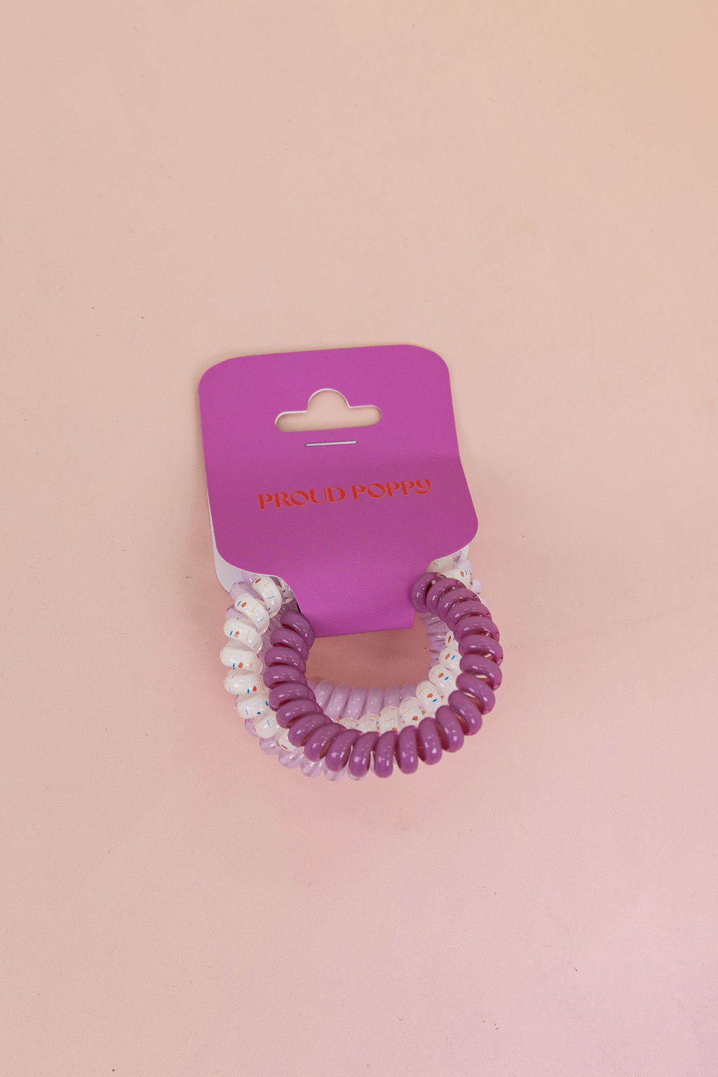 Purple Coil Hair Ties – 4 Pack