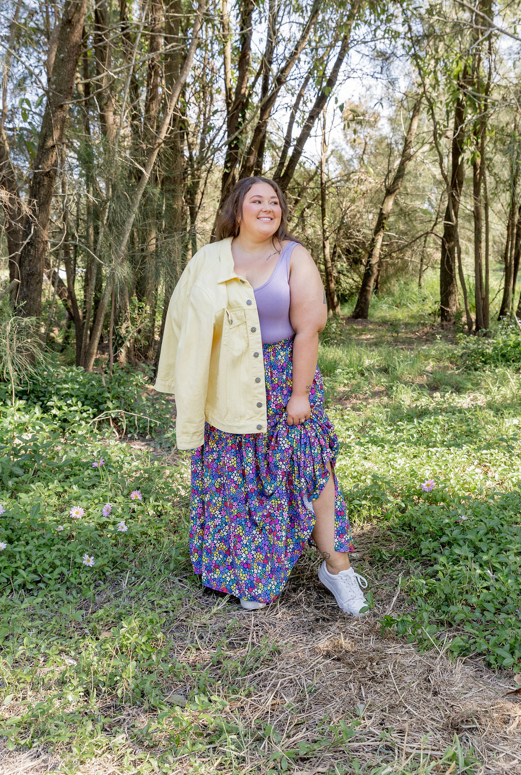 Carrie Skirt in Ditsy Kasey Rainbow