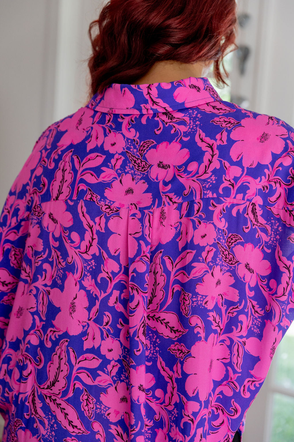 Tammin Shirt in Purple Blooms