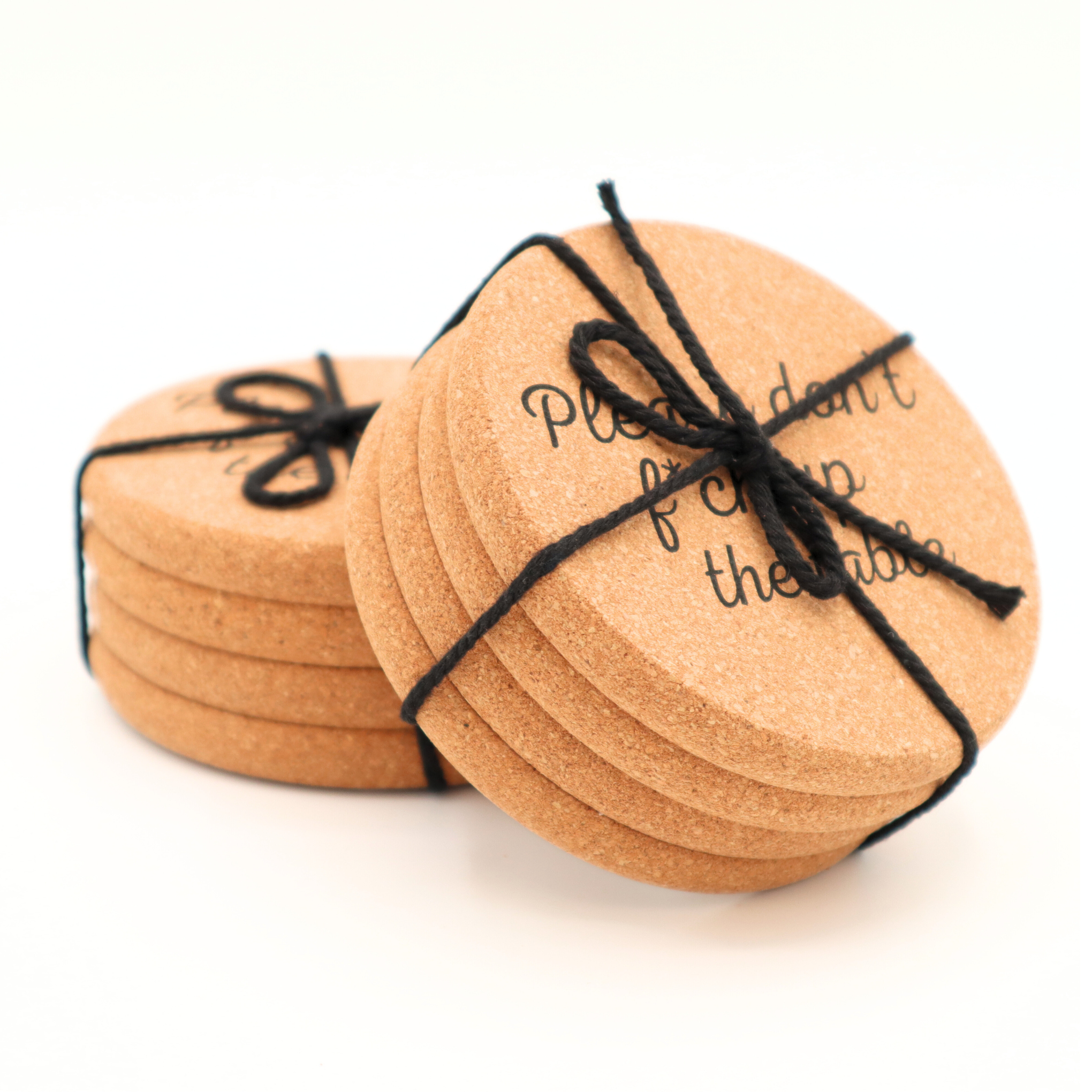 Cork Coasters - 'Don't F*ck Up The Table'