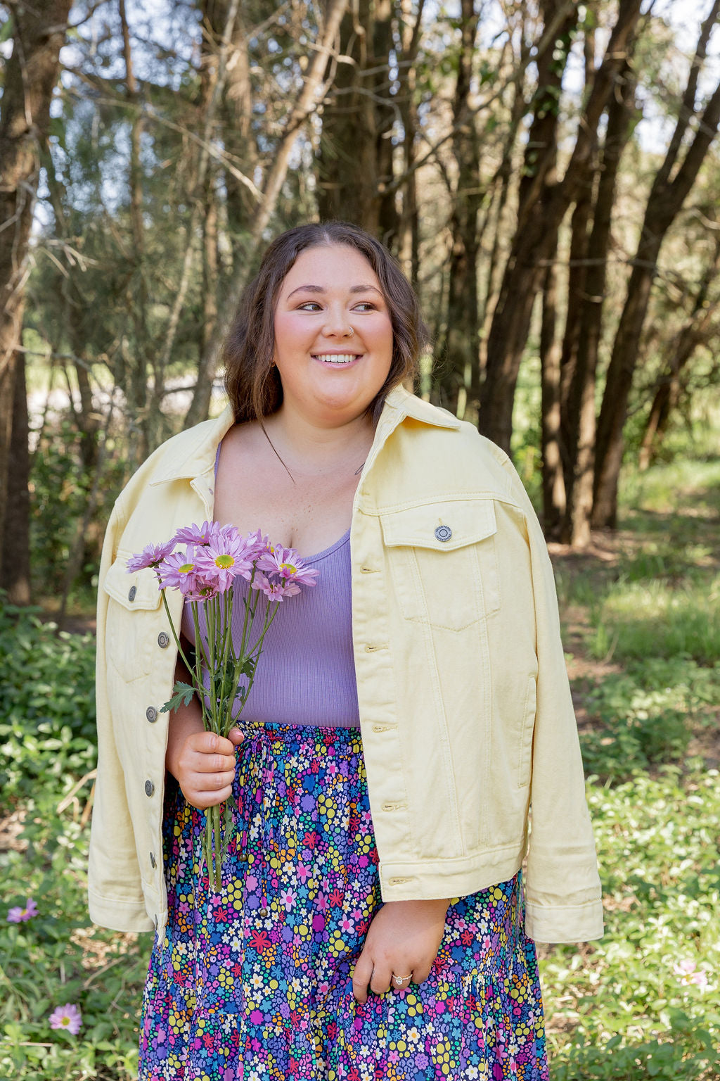 Carrie Skirt in Ditsy Kasey Rainbow
