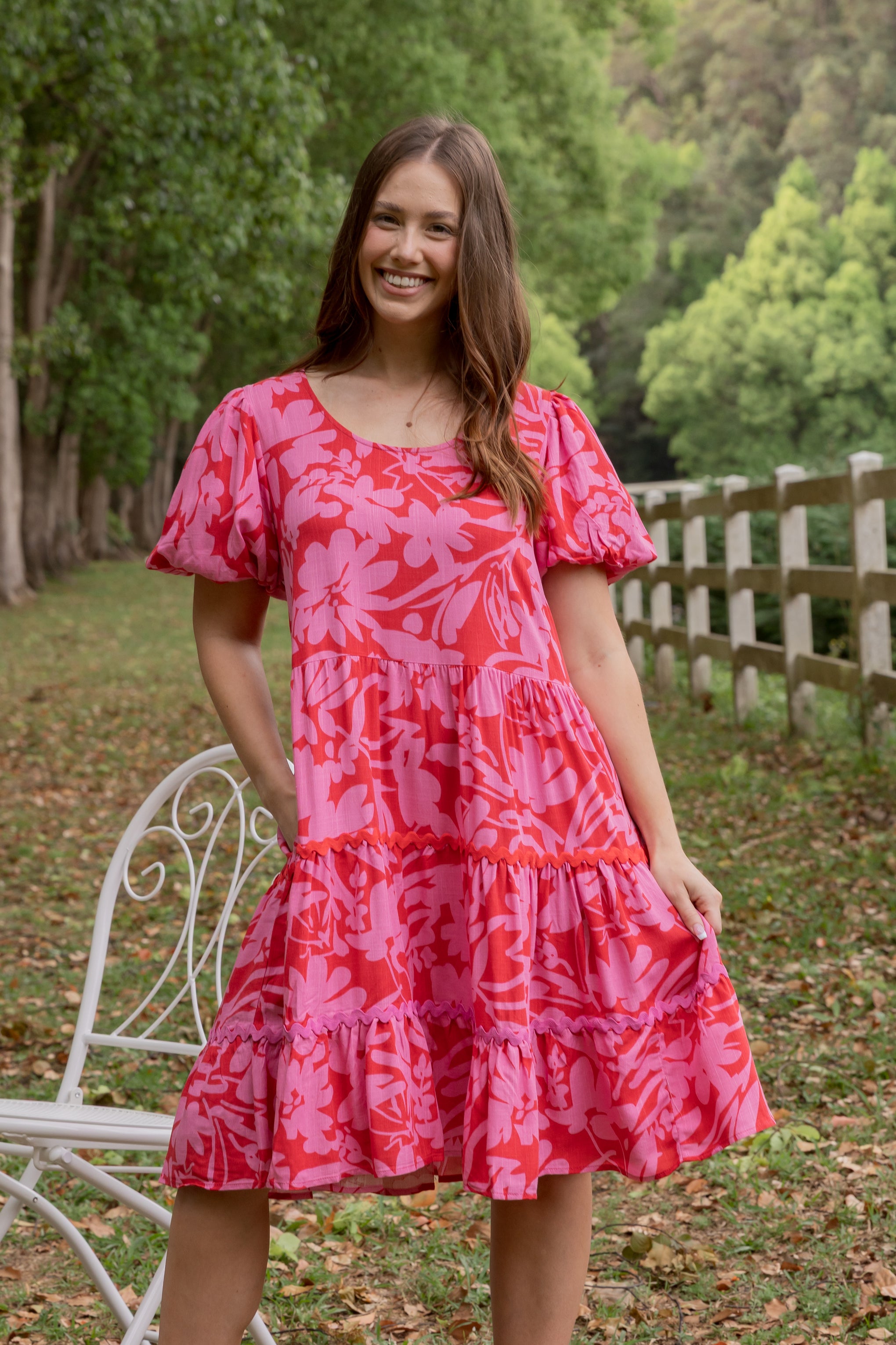 Greta Party Dress in Fiesta