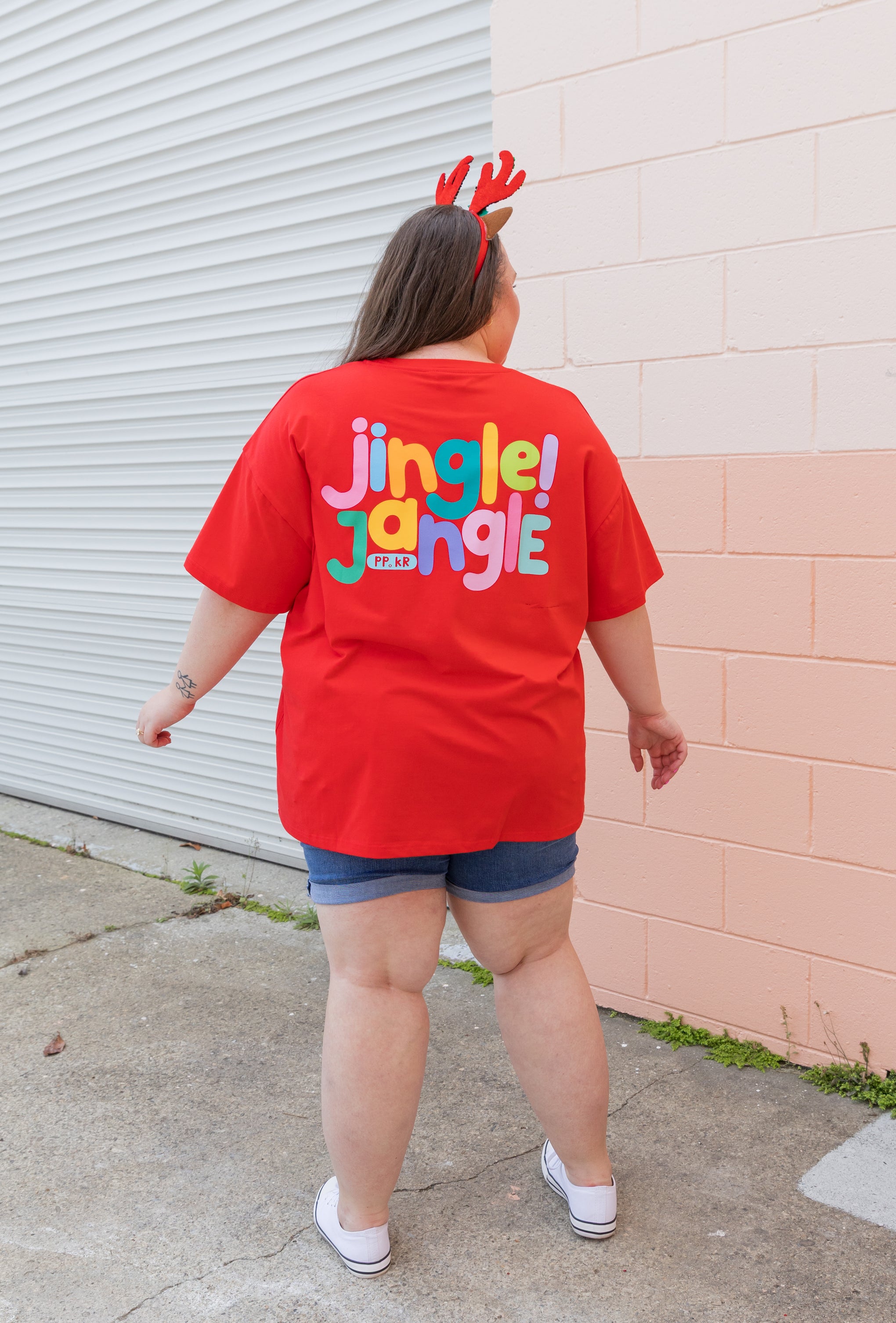 Alfie Oversized T-Shirt in Jingle Jangle by Kasey Rainbow