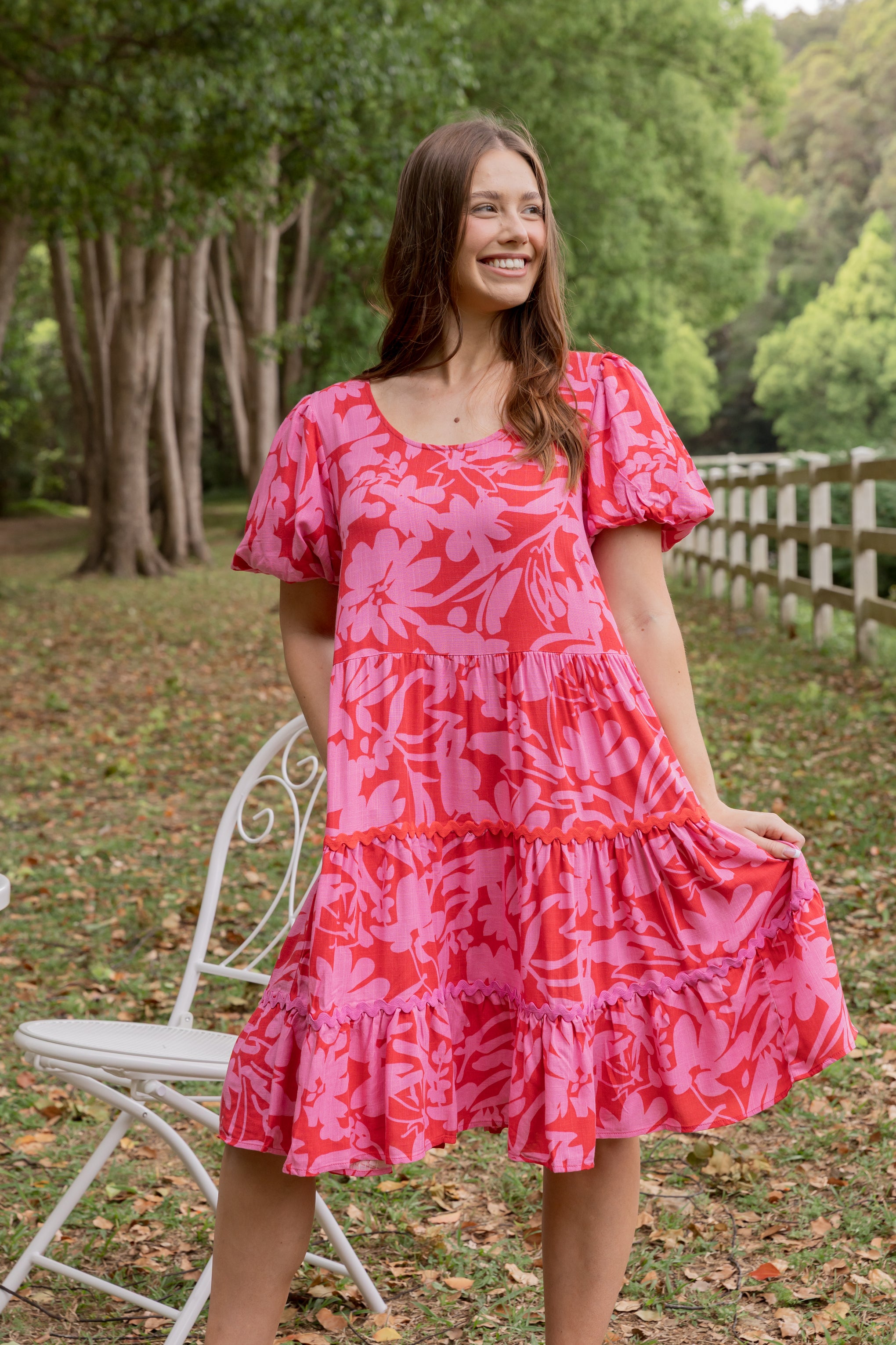 Greta Party Dress in Fiesta