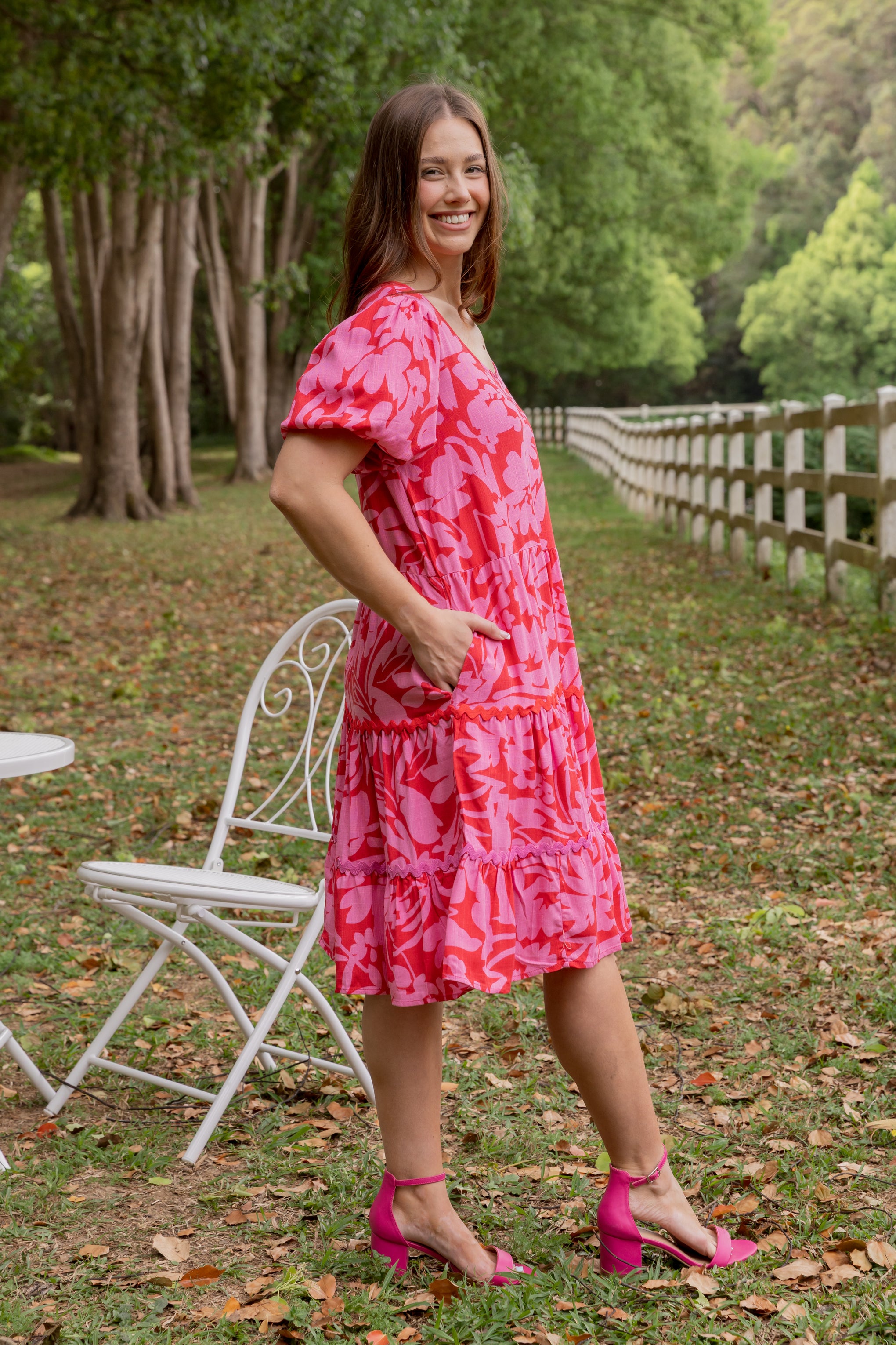 Greta Party Dress in Fiesta