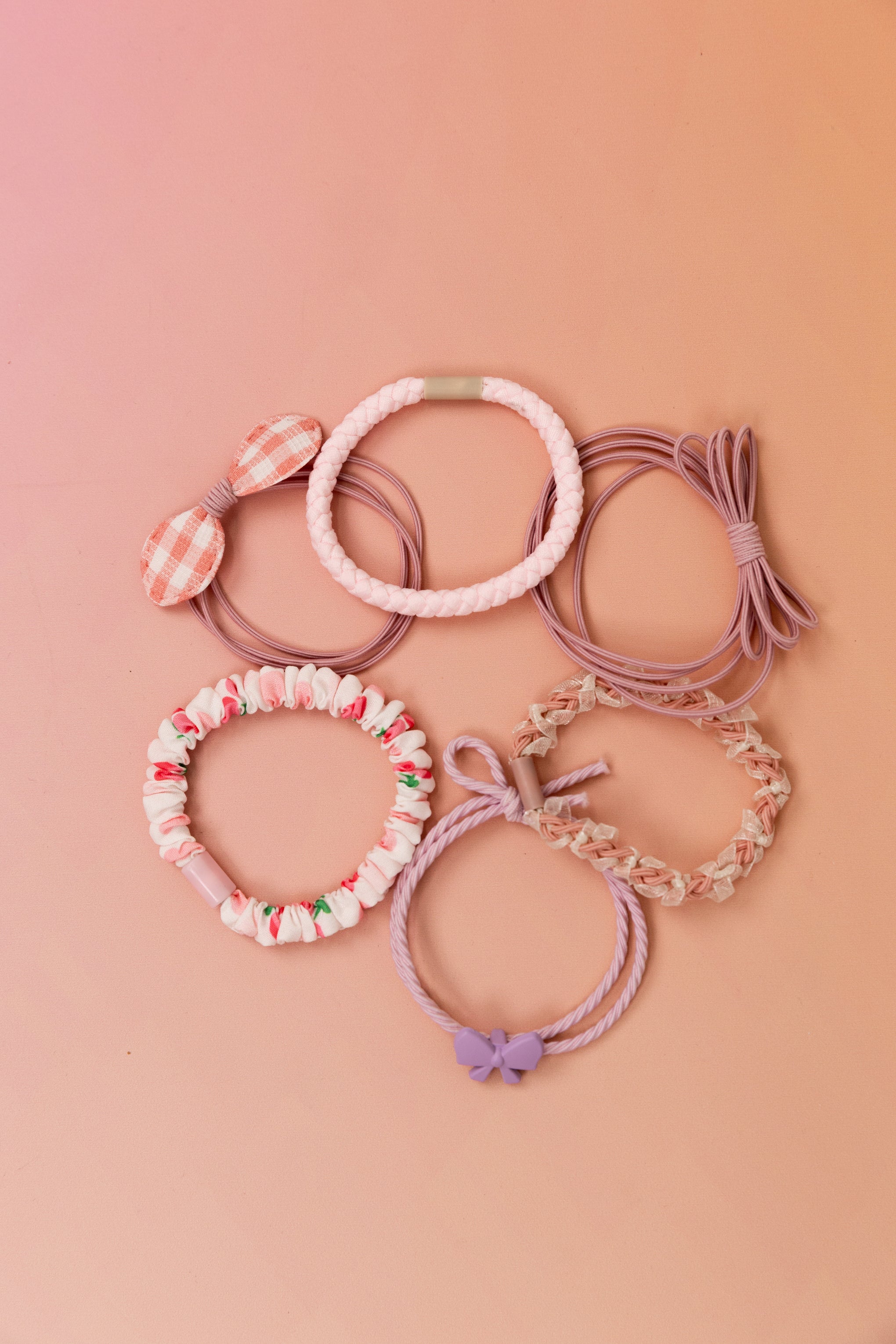Cherry Multi Hair Ties - 6 Pack