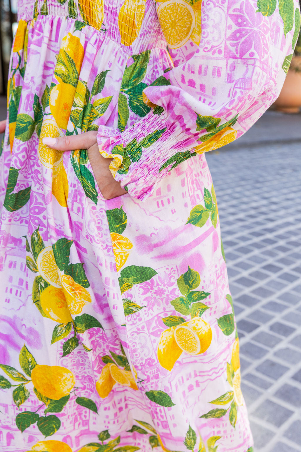 Amelia Linen Blend Maxi Dress in Themis