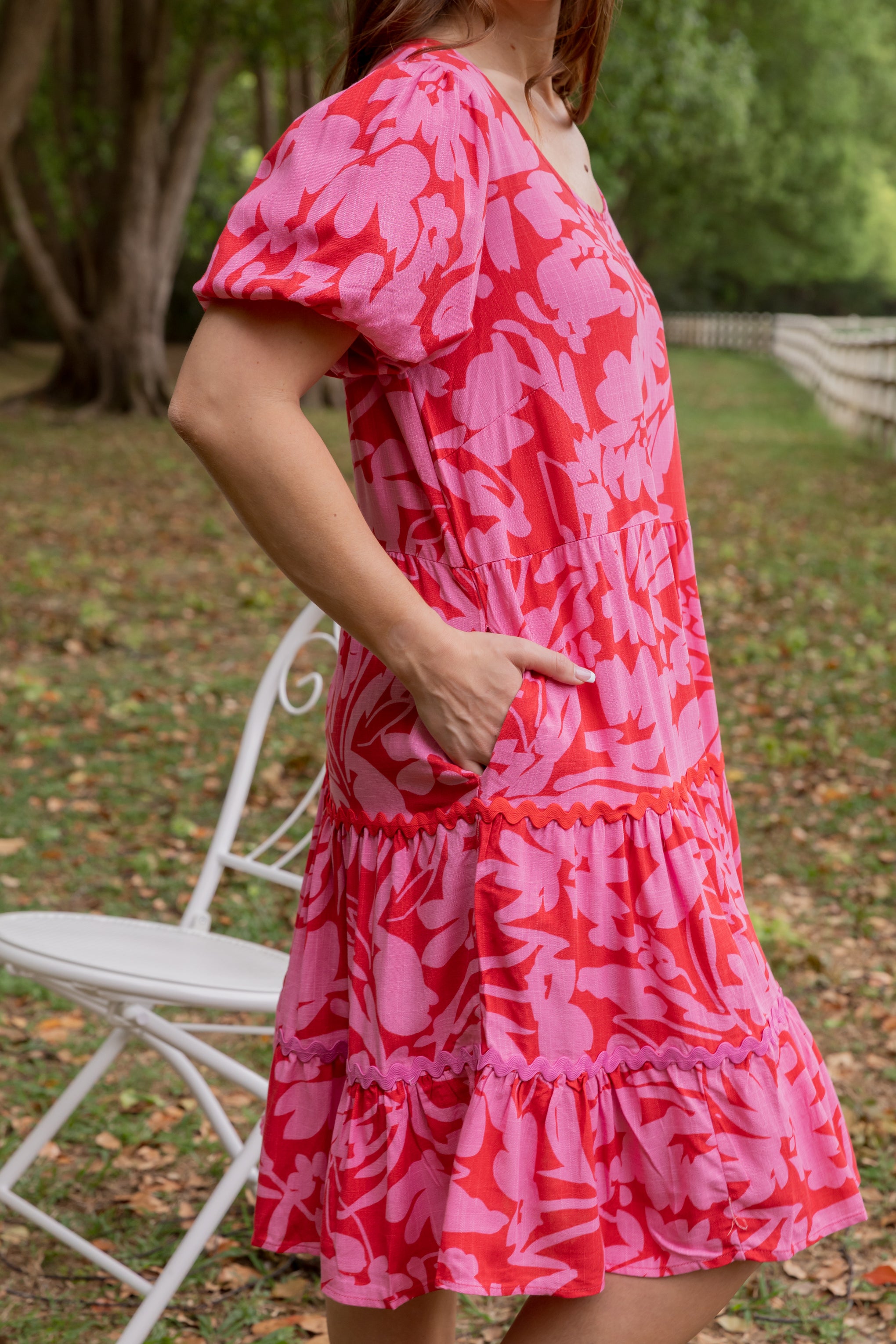 Greta Party Dress in Fiesta