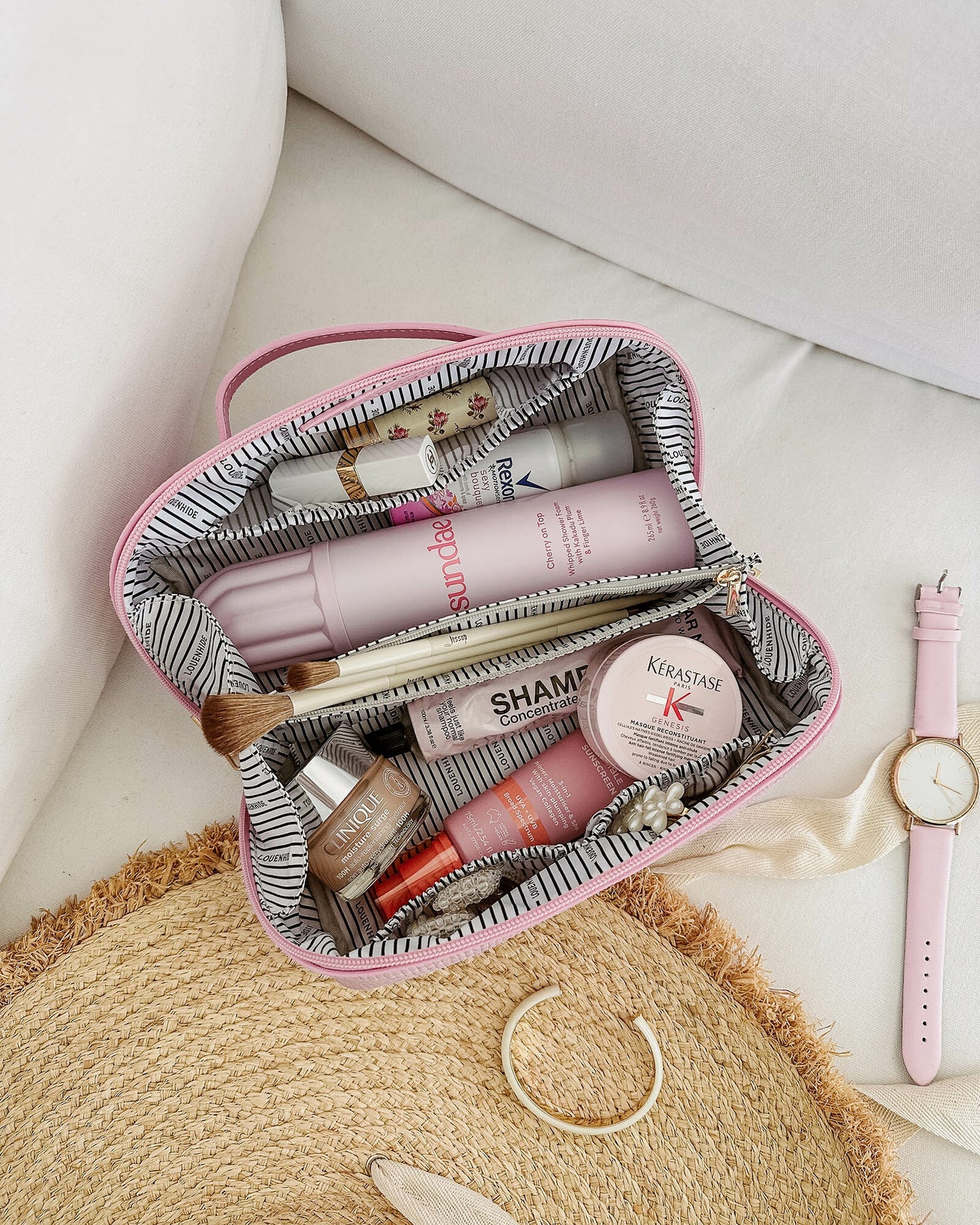 Mary Cosmetic Bag - Pink by Louenhide
