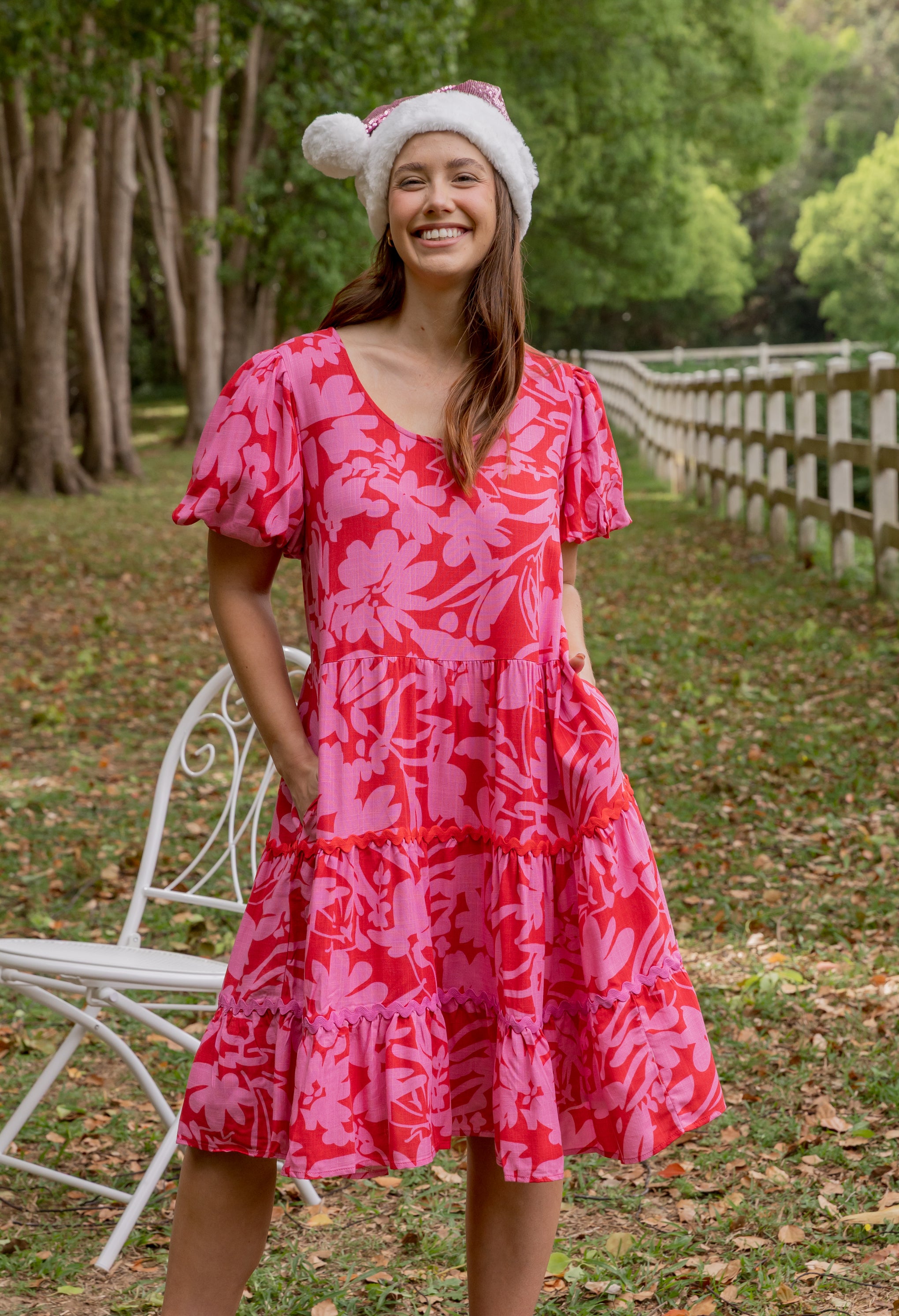 Greta Party Dress in Fiesta