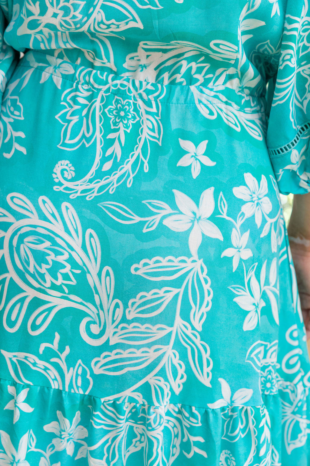 Addison Maxi Dress in Turquoise Paisley