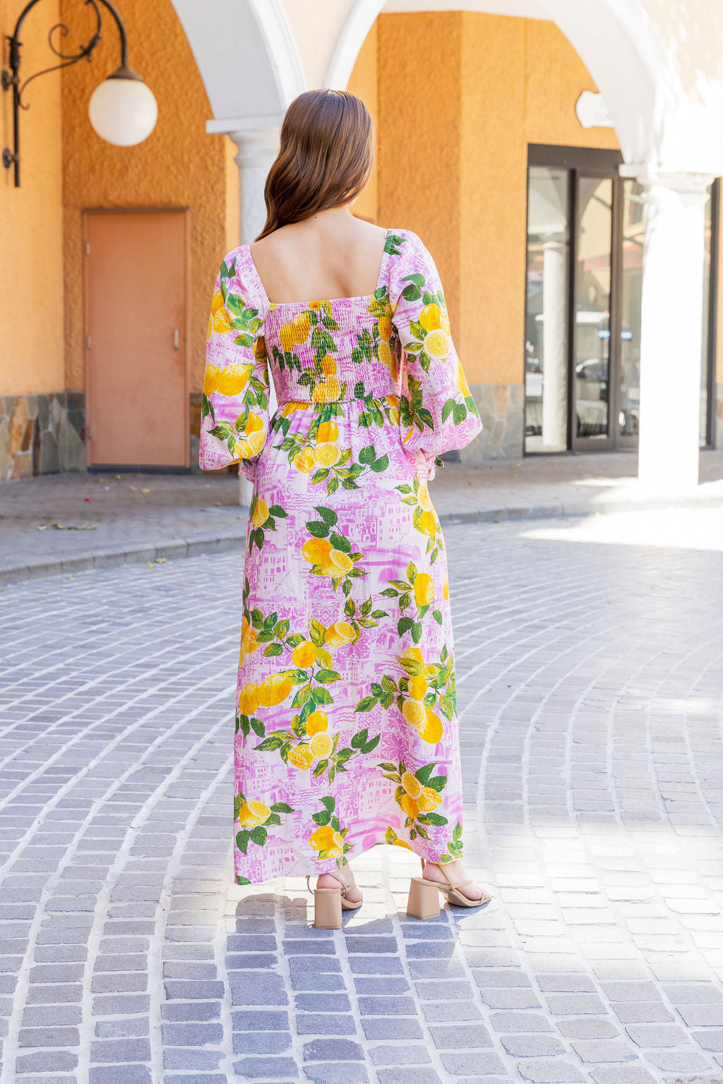 Amelia Linen Blend Maxi Dress in Themis