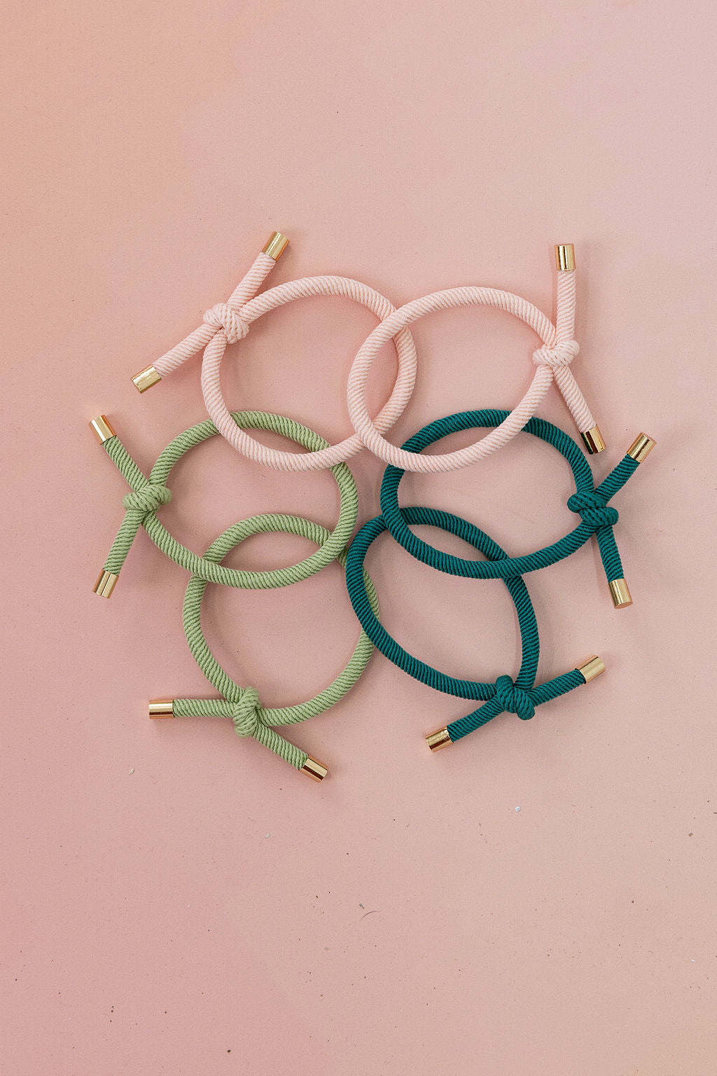 6 Pack Hair Ties in Watermelon Colours