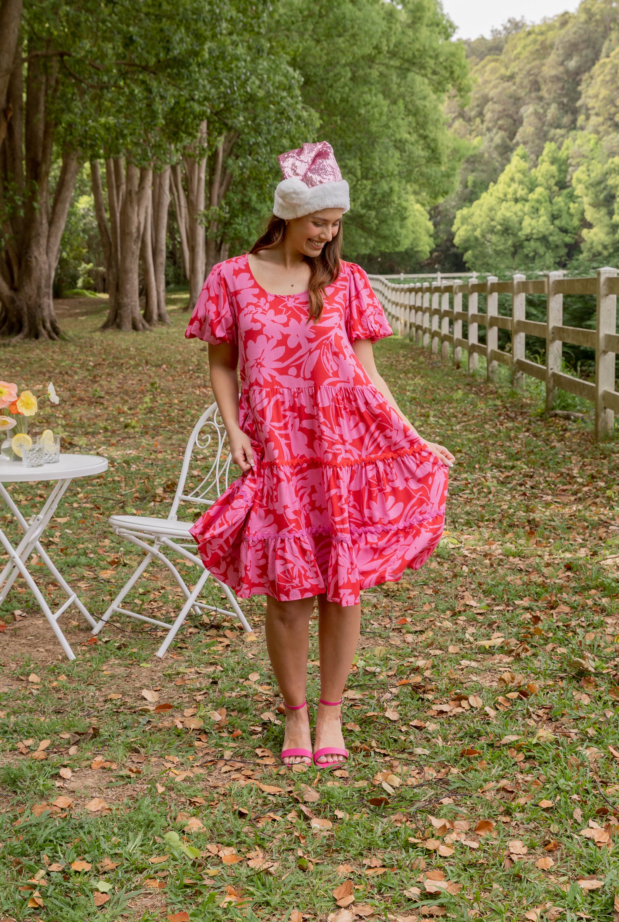 Greta Party Dress in Fiesta