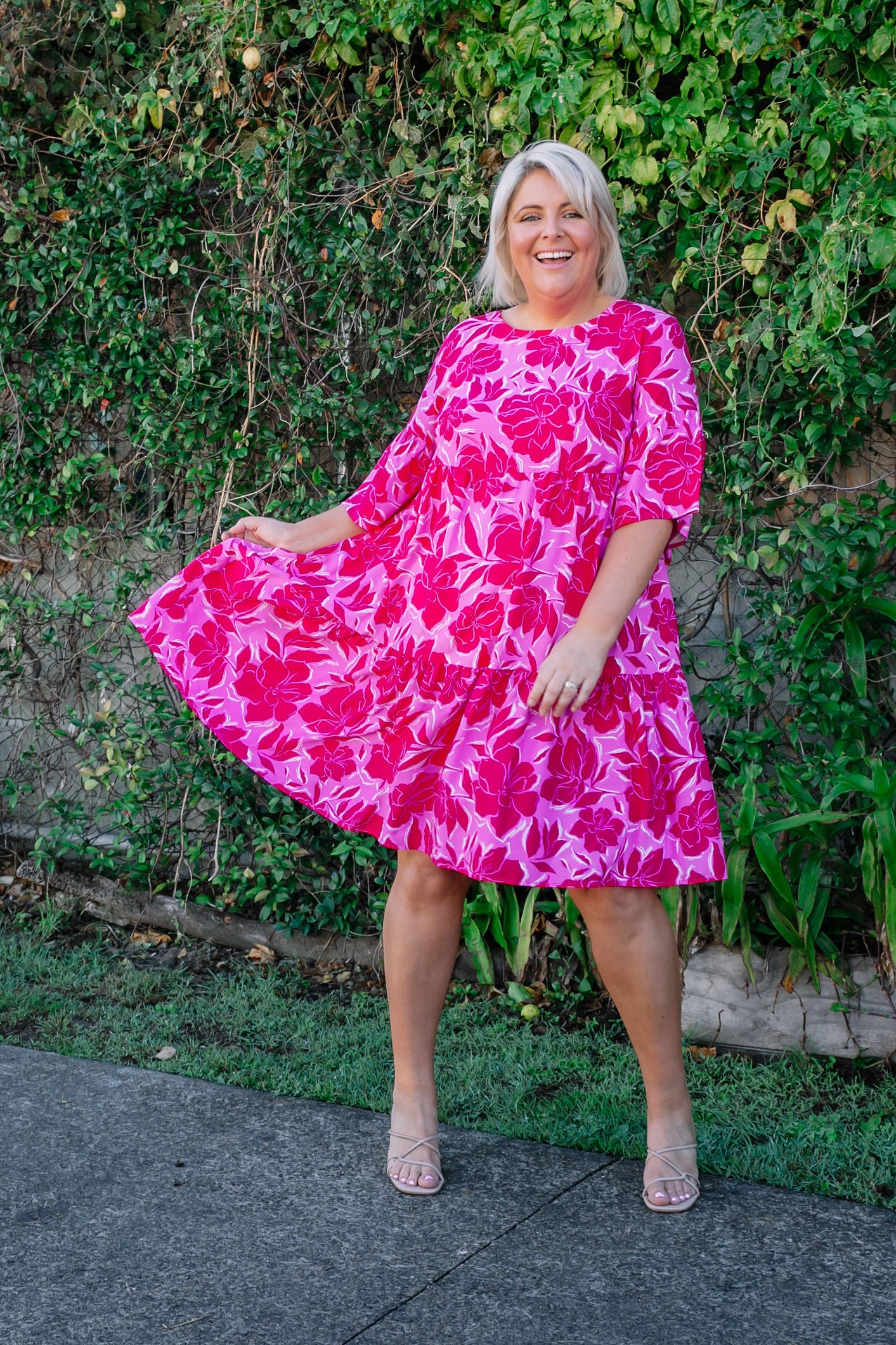Sadie Pink Floral Dress