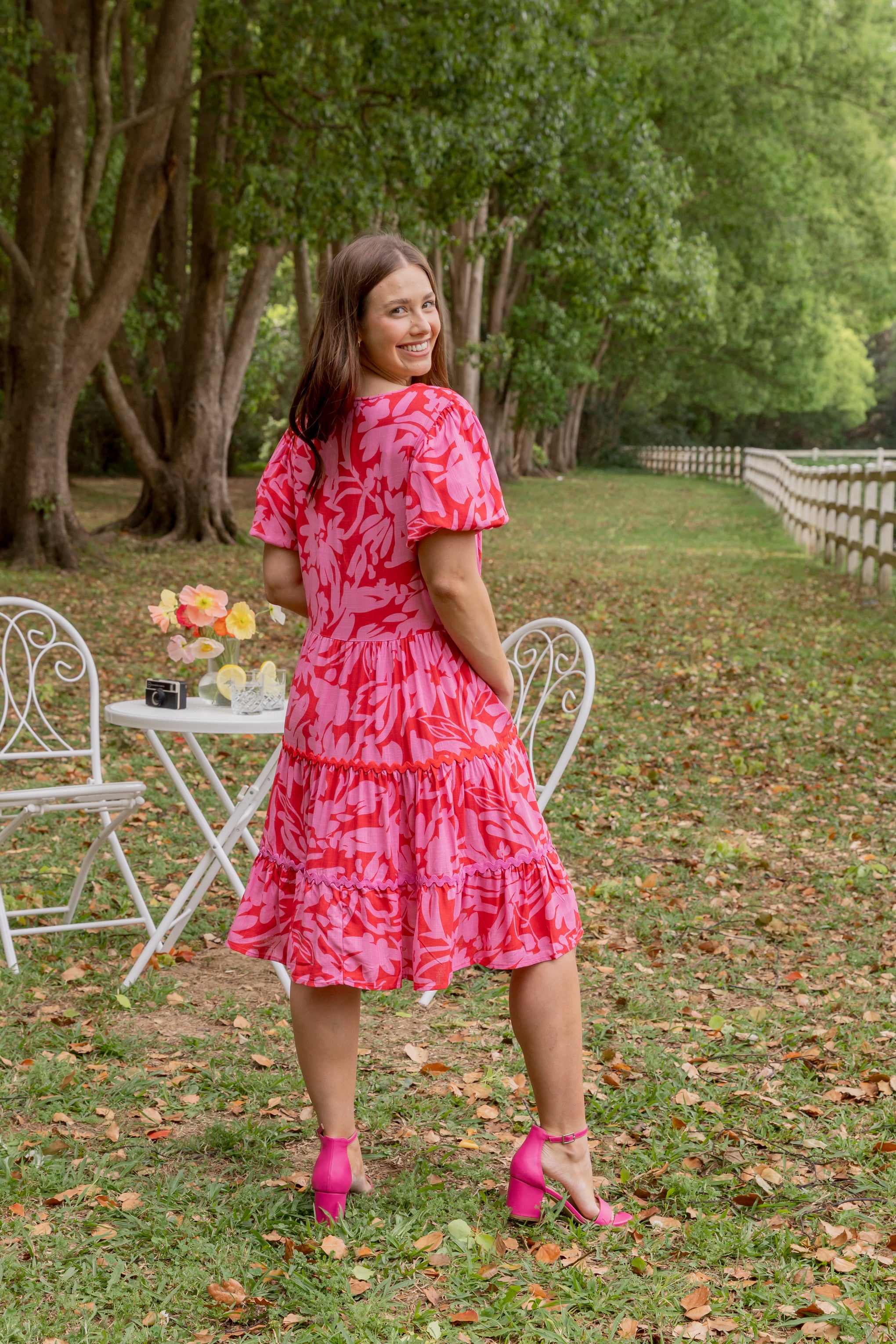 Greta Party Dress in Fiesta
