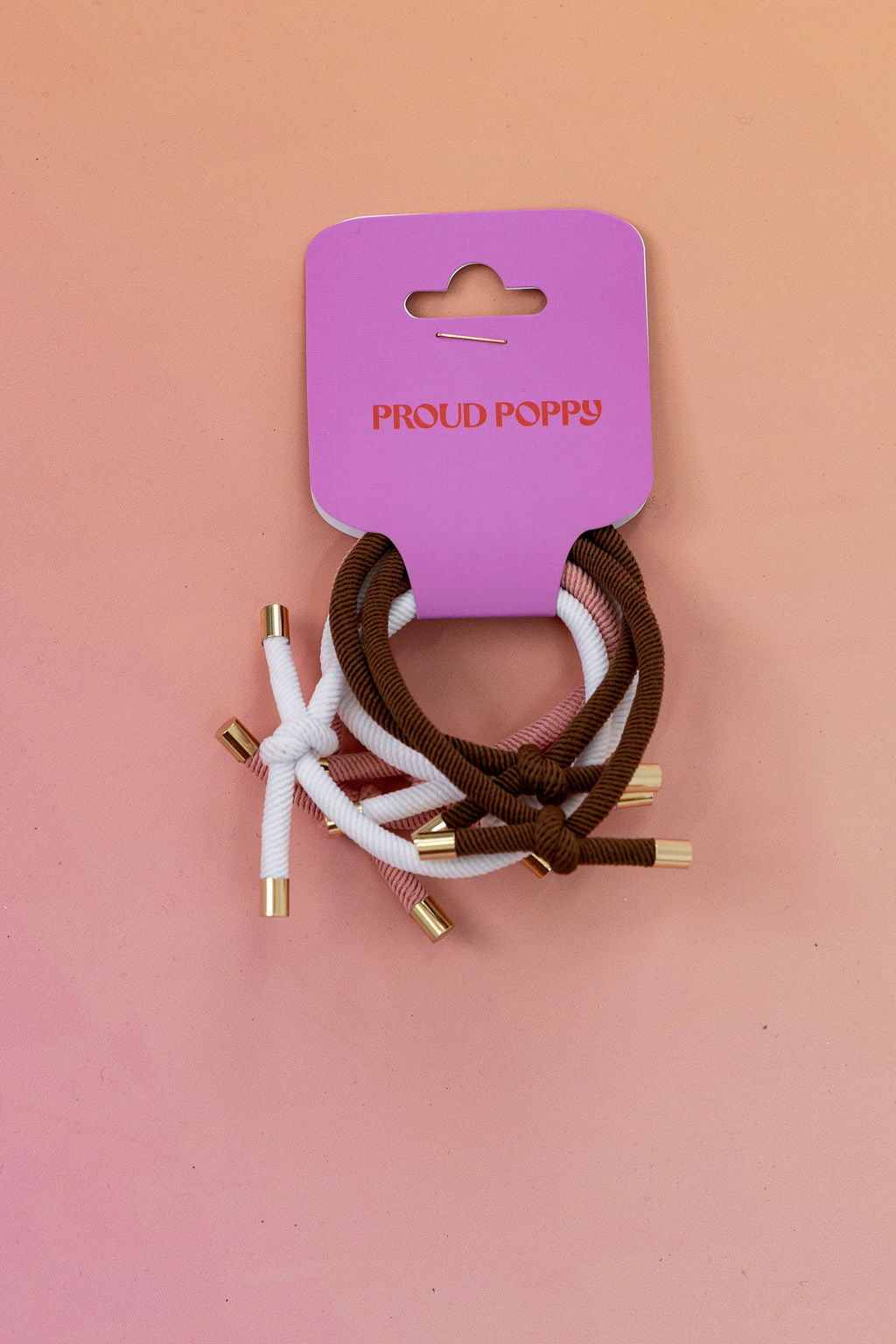 6 Pack Hair Ties in Latte Colours