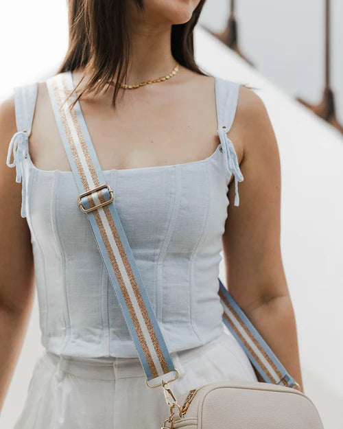 Hendrix Bag Strap in Cloud Blue by Louenhide