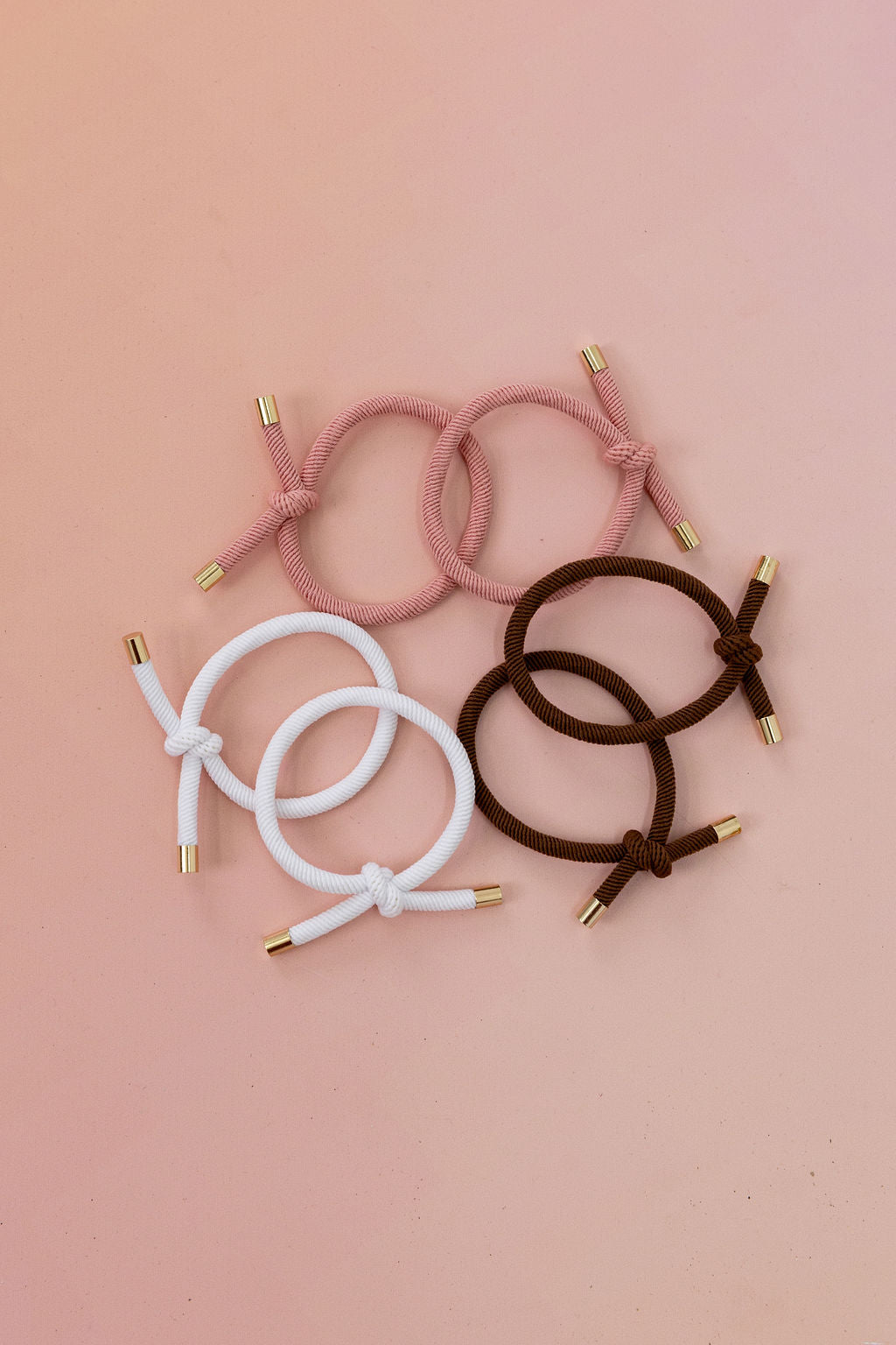 6 Pack Hair Ties in Latte Colours
