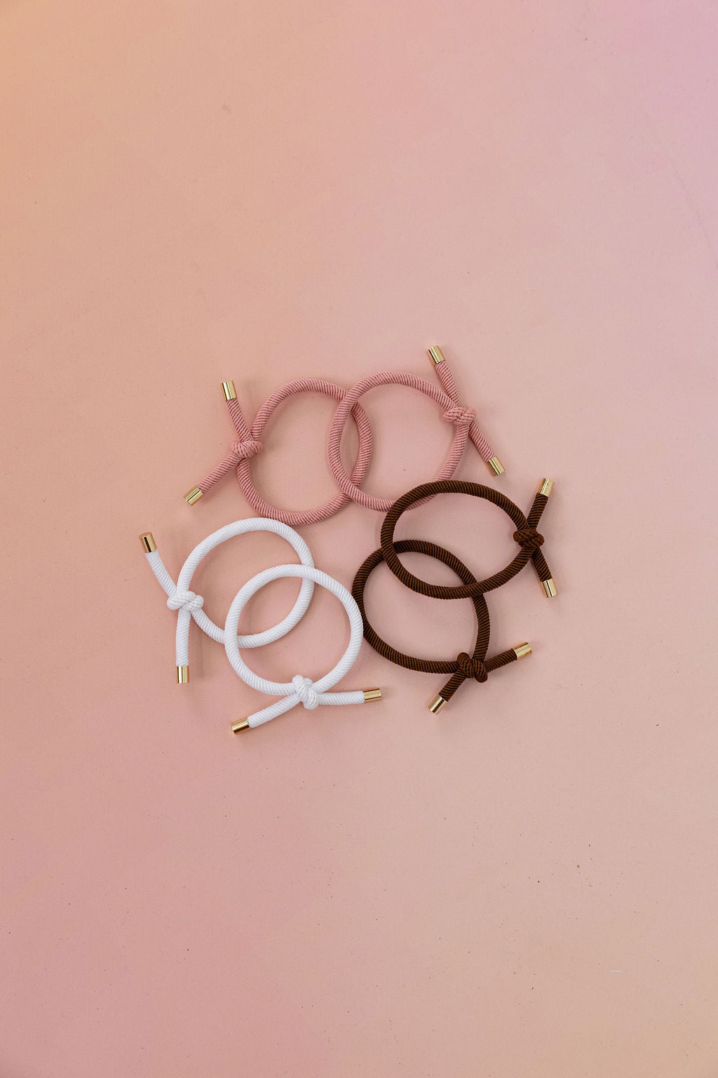 6 Pack Hair Ties in Latte Colours