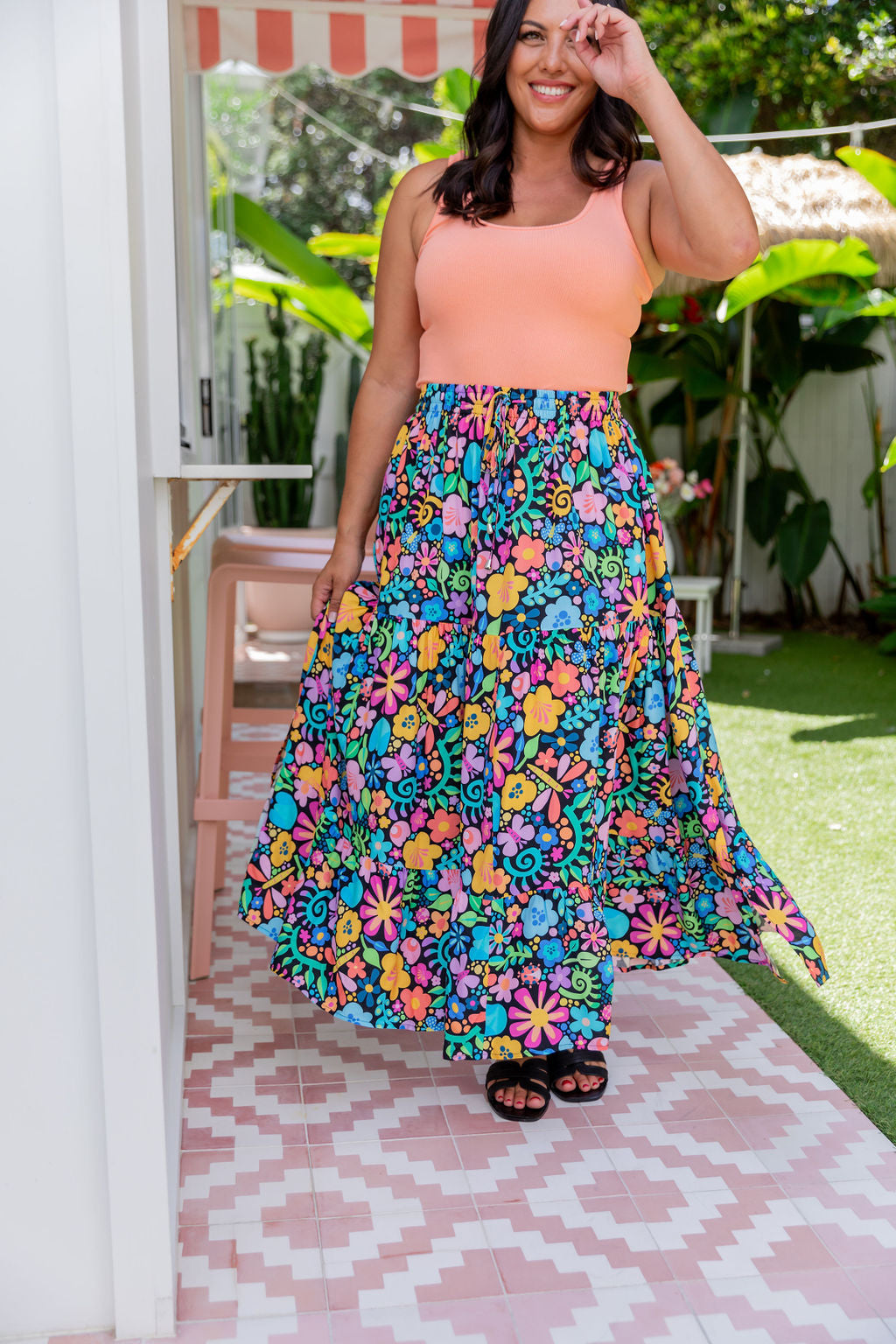 Carrie Skirt in Garden Party by Kasey Rainbow