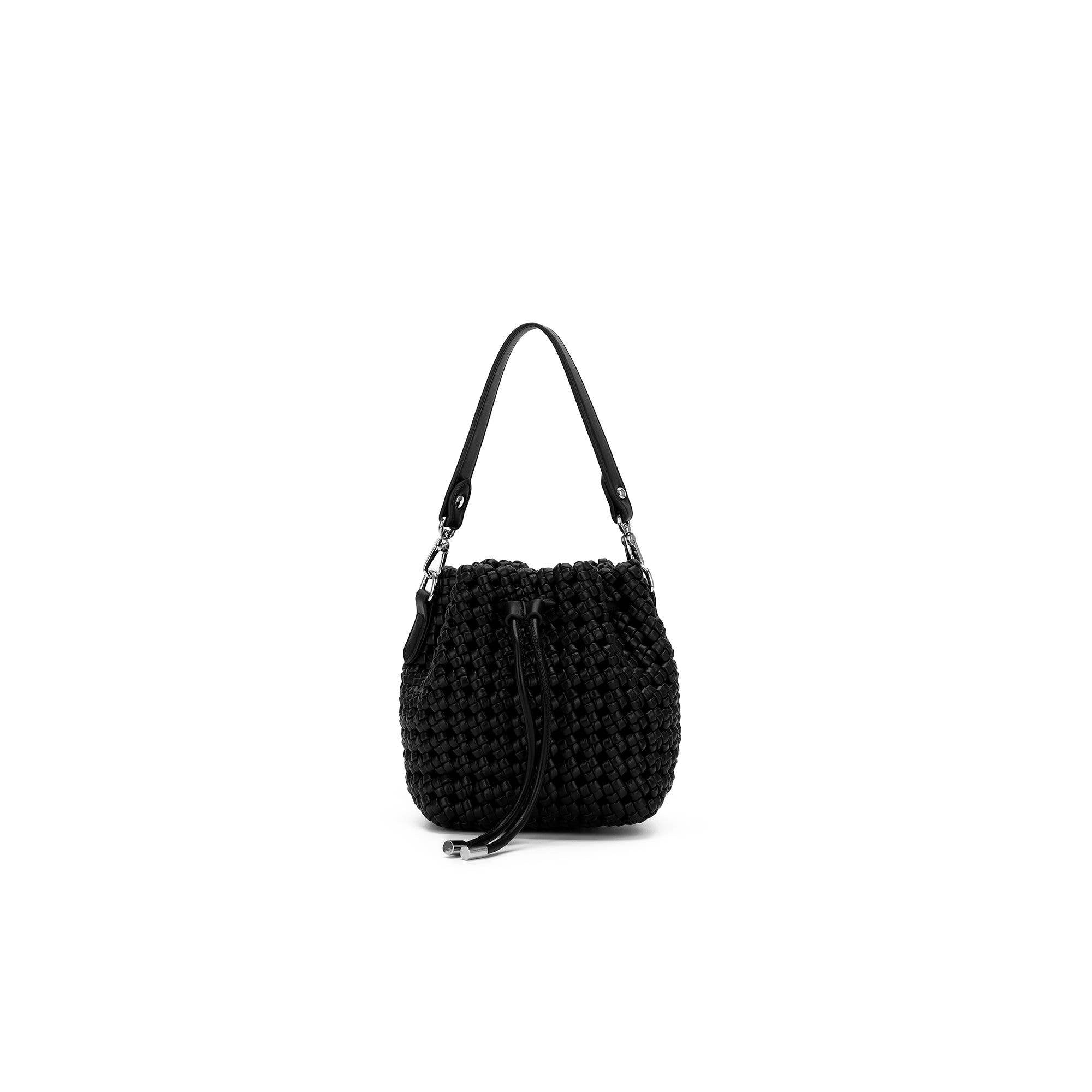 Mindy Black Bucket Bag by Black Caviar