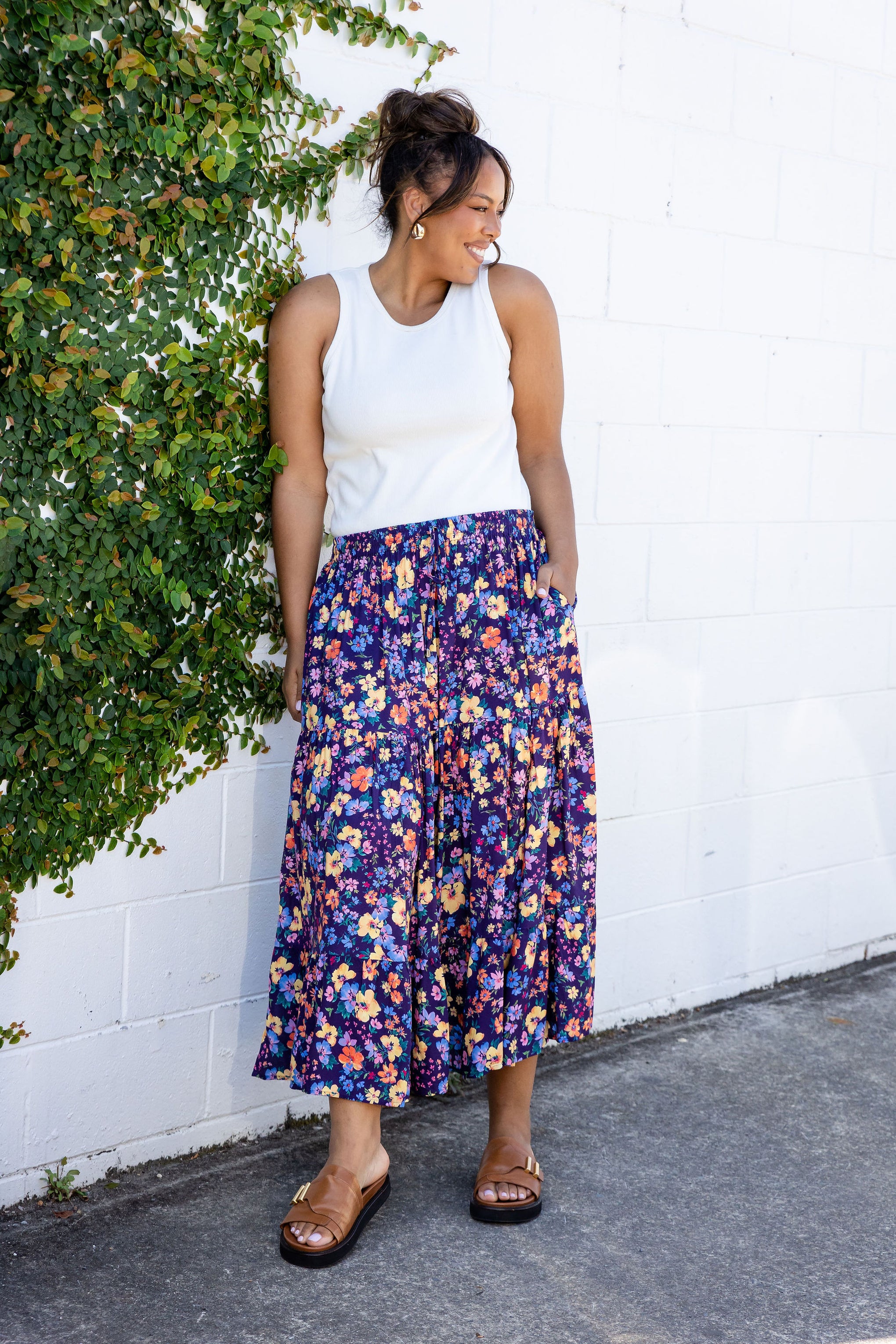 Carrie Maxi Skirt in Posie