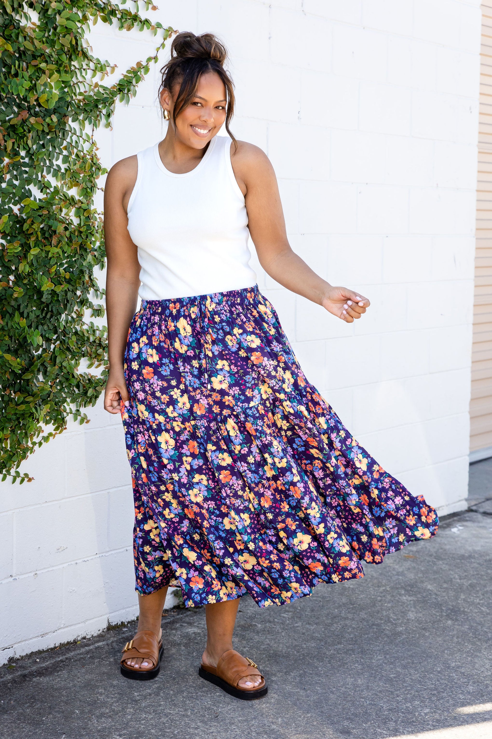 Carrie Maxi Skirt in Posie