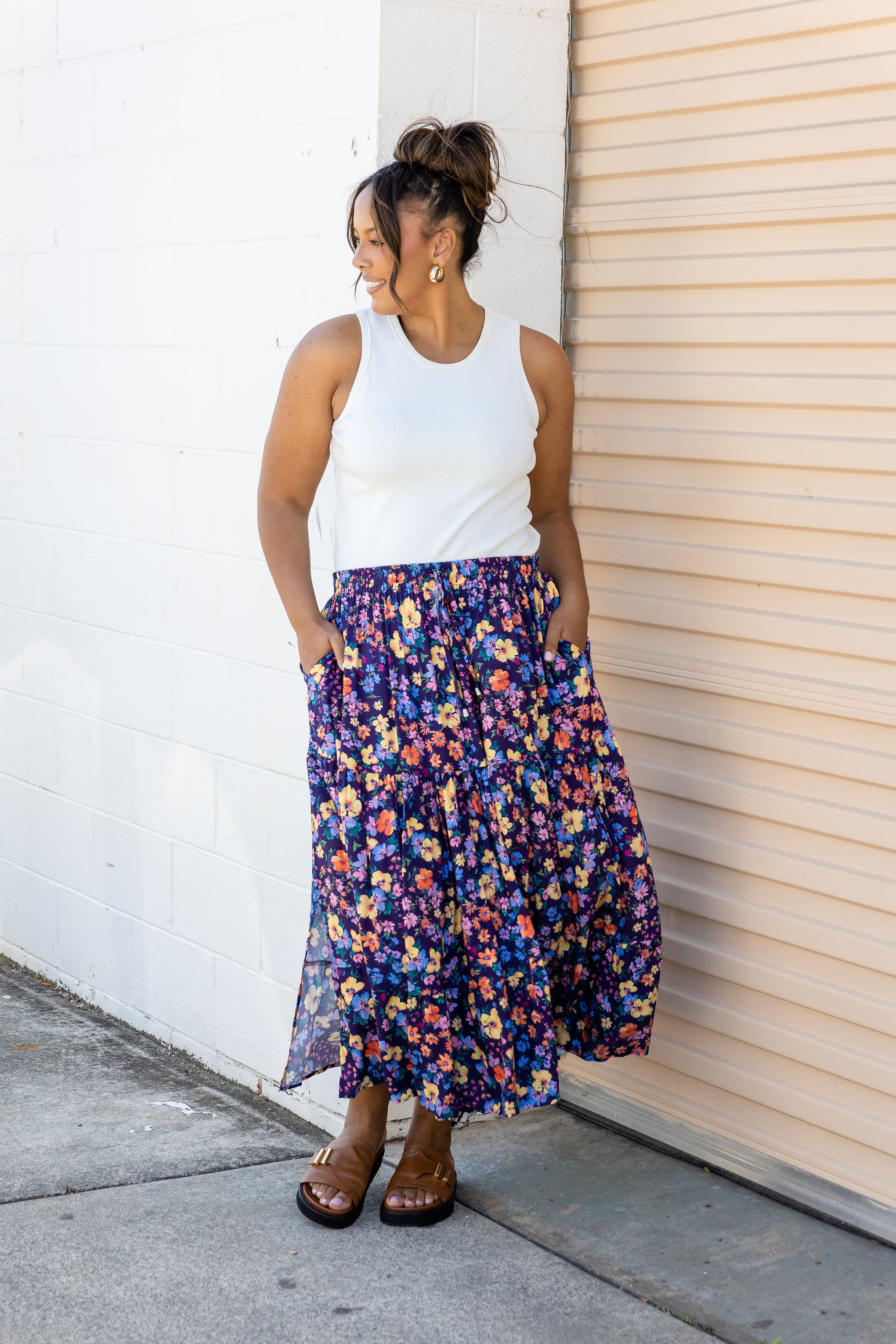 Carrie Maxi Skirt in Posie