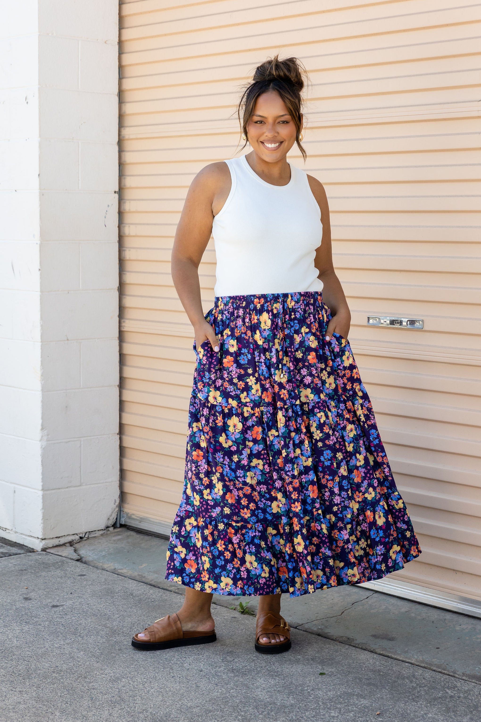 Carrie Maxi Skirt in Posie