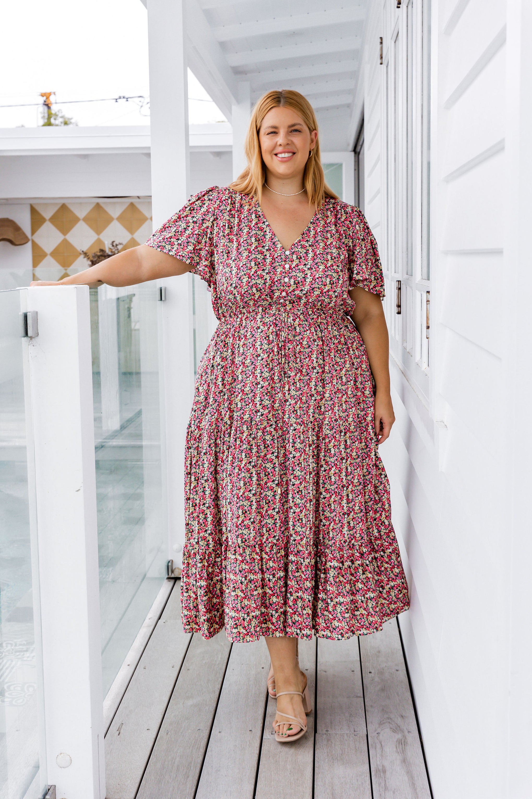 Bonnie Maxi Dress in Pink Ditsy – Proud Poppy Clothing