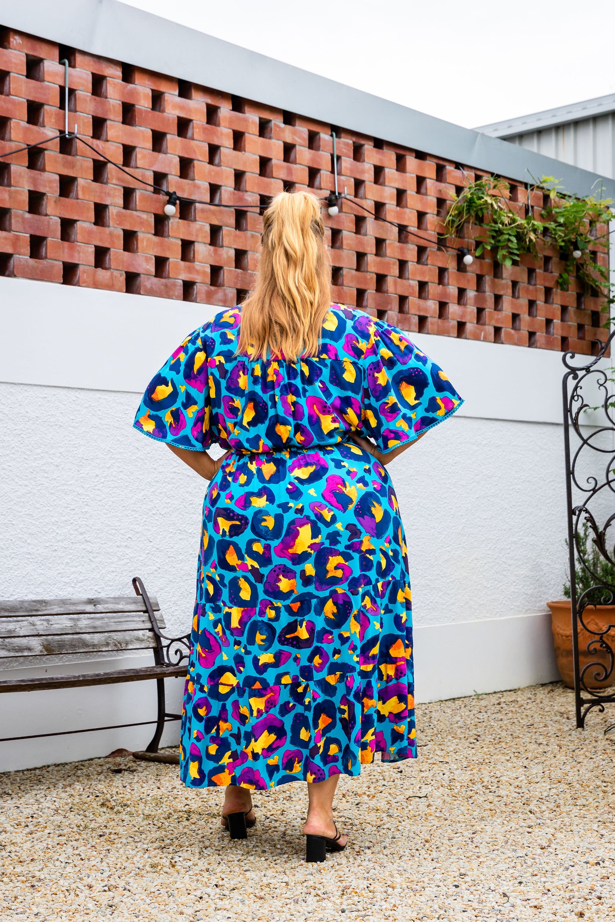 Lexi Dress in Blue Leopard by Kasey Rainbow