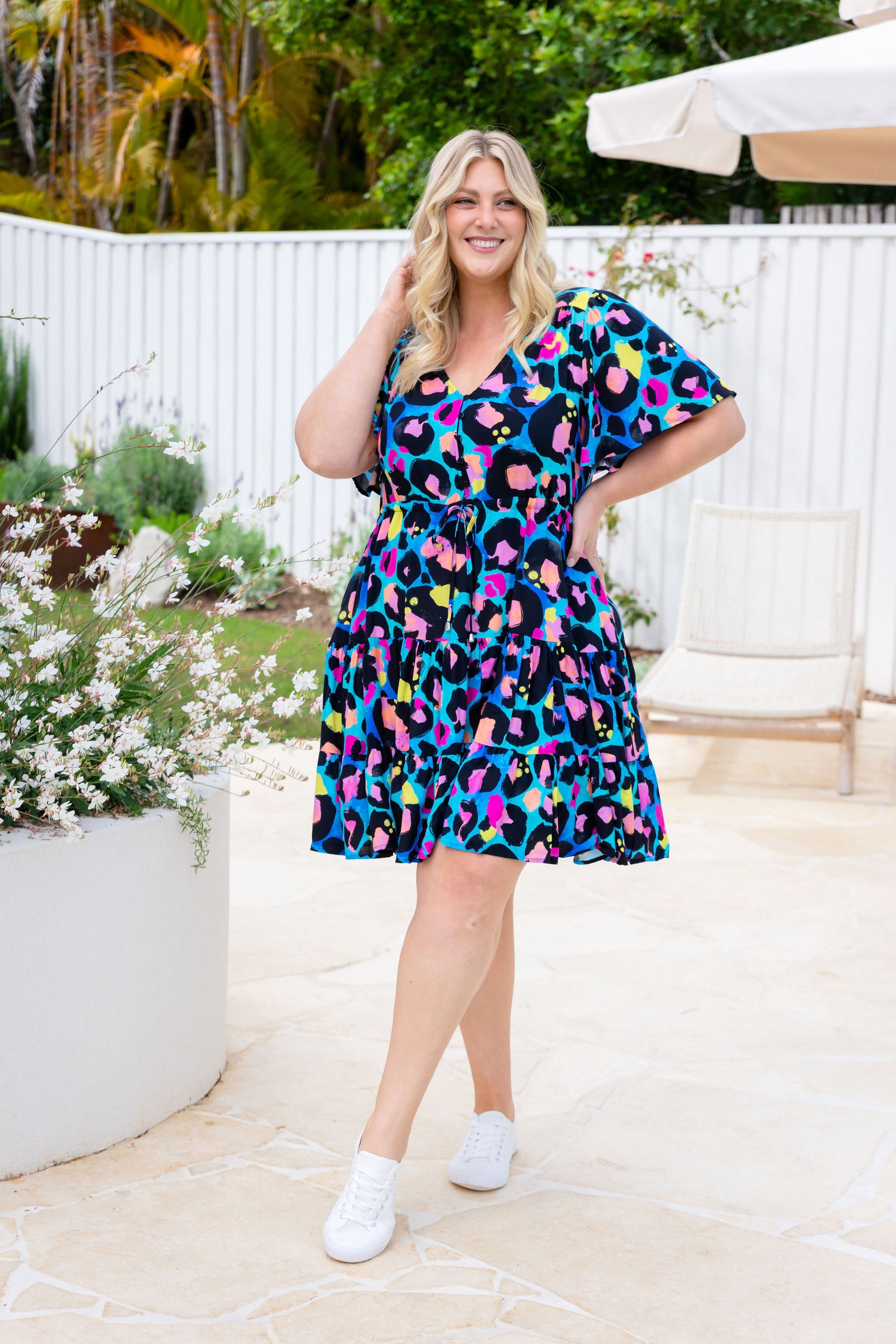 Charlie Dress by Kasey Leopard by Kasey Rainbow