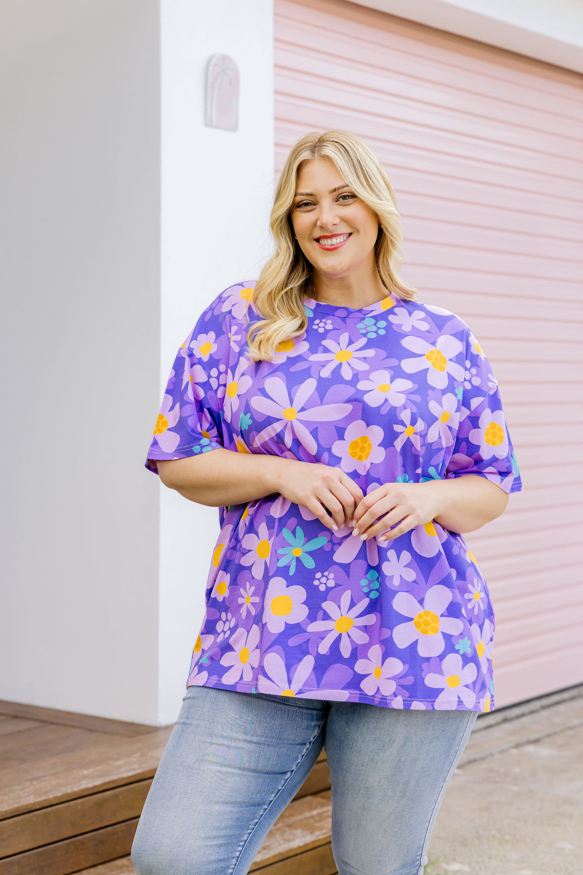 Coco T-Shirt in Lilac Daisies
