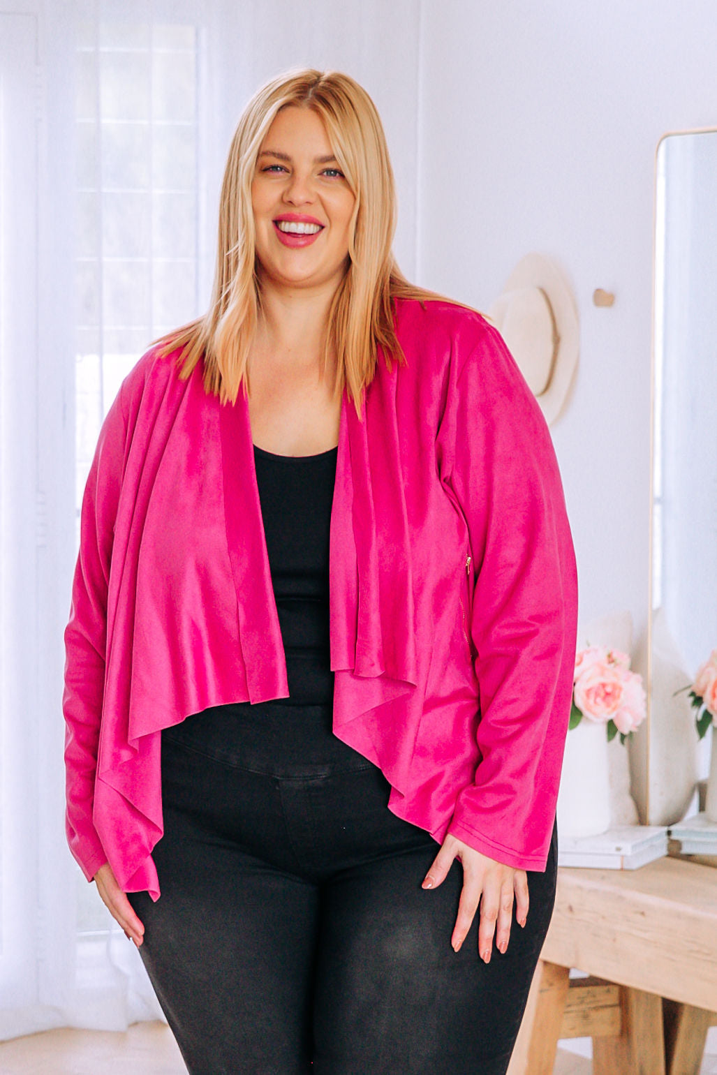 Quinn Jacket in Fuchsia Pink