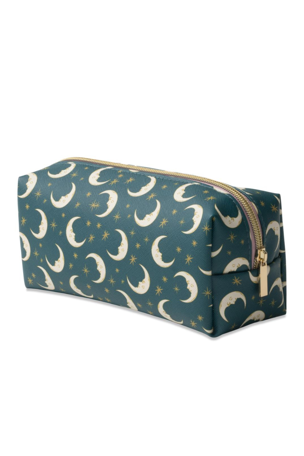 Vegan Leather Pouch - Teal Moon