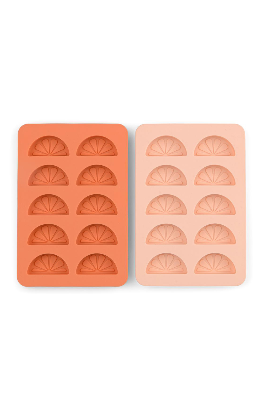 The Dotty Citrus Wedge Ice Trays - Set of 2 - Orange/Pink