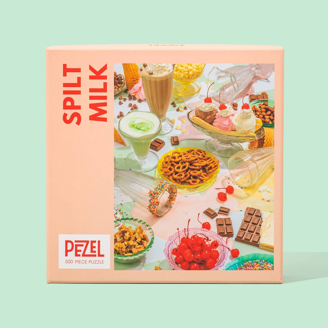 Spilt Milk | 500 Piece Jigsaw Puzzle Game w/ Canvas Bag