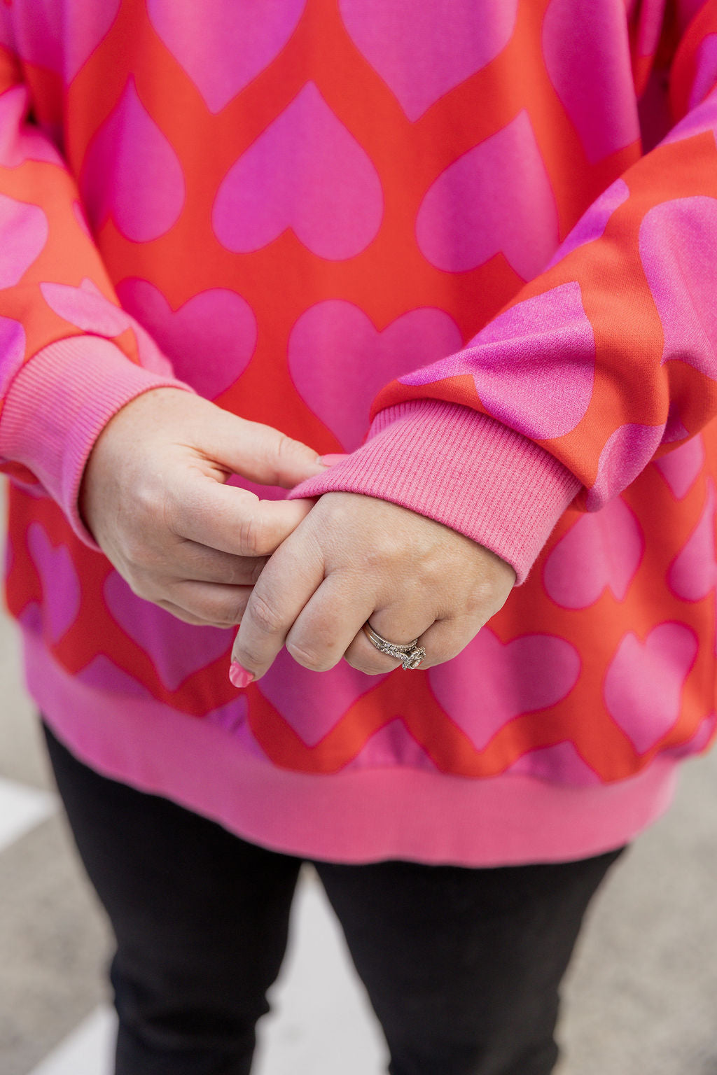 Harper Sweater in Maxi Hearts