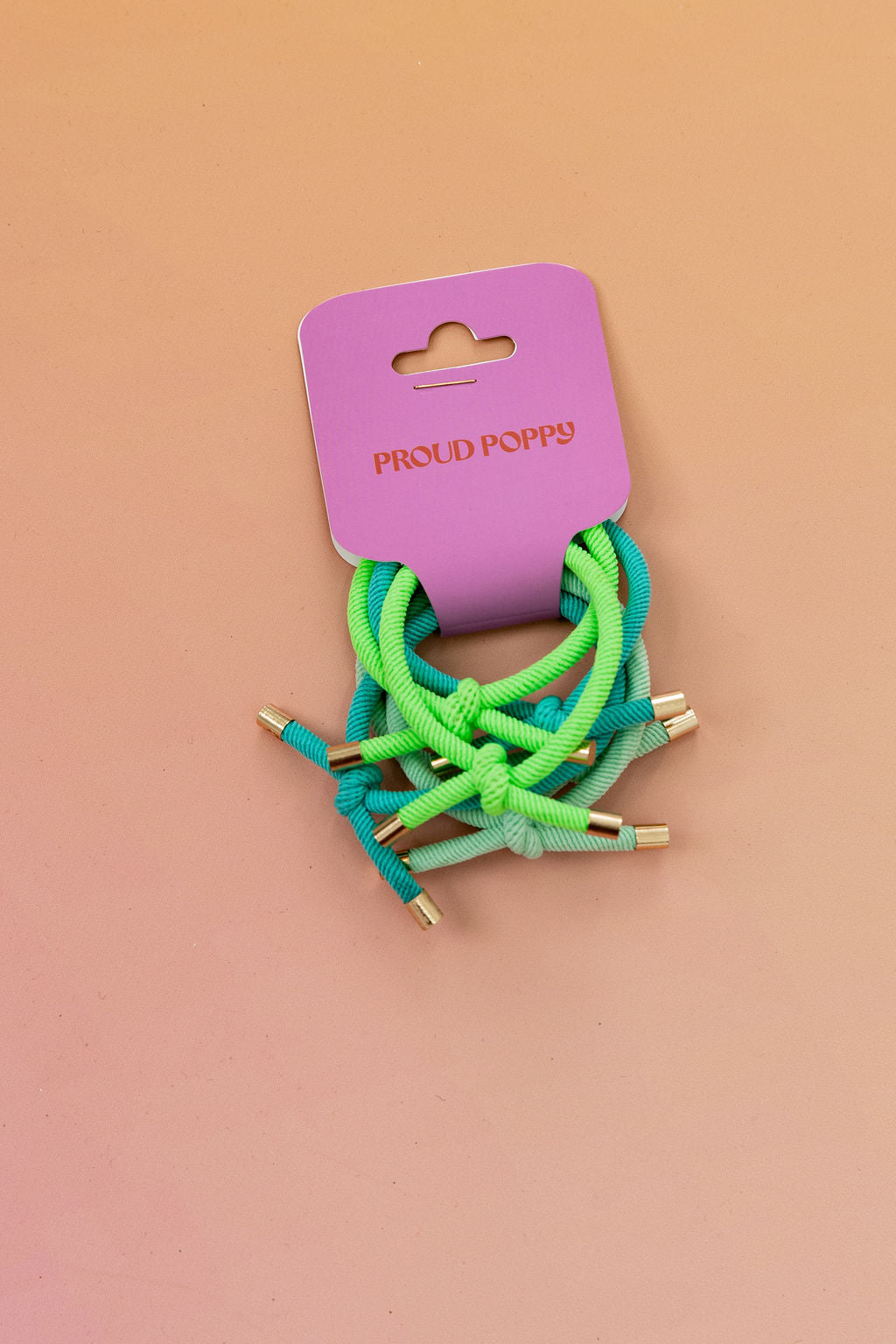 6 Pack Hair Ties in Green