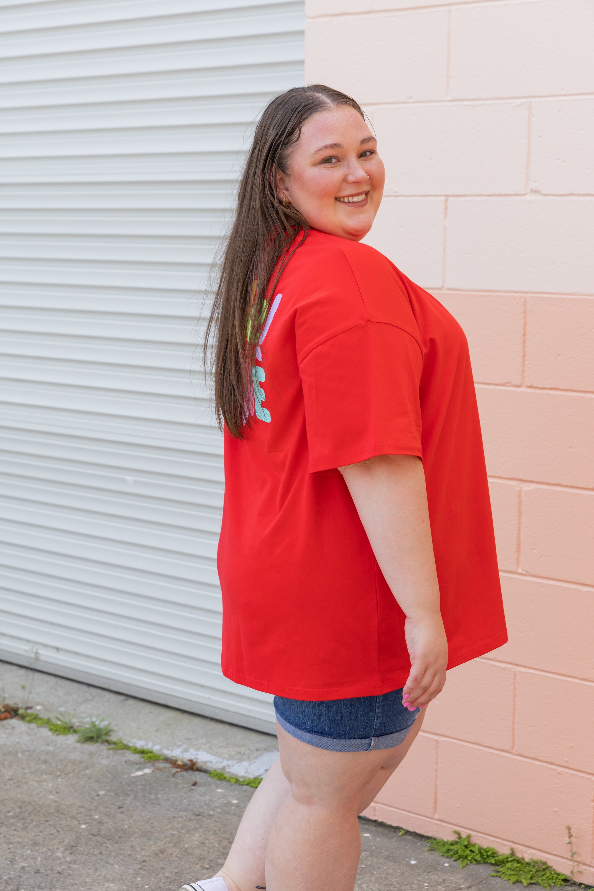 Alfie Oversized T-Shirt in Jingle Jangle by Kasey Rainbow