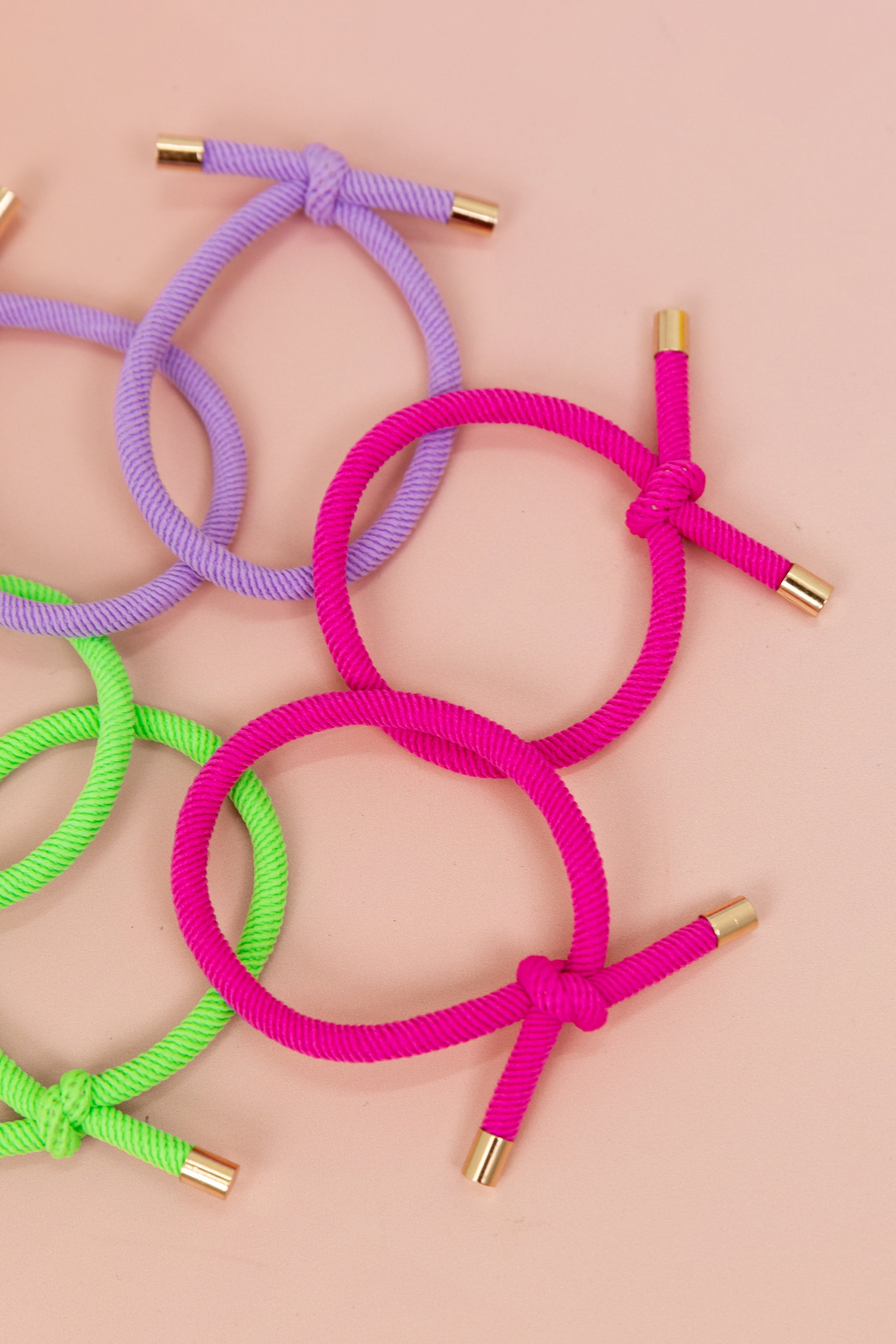6 Pack Hair Ties in Rainbow Colours