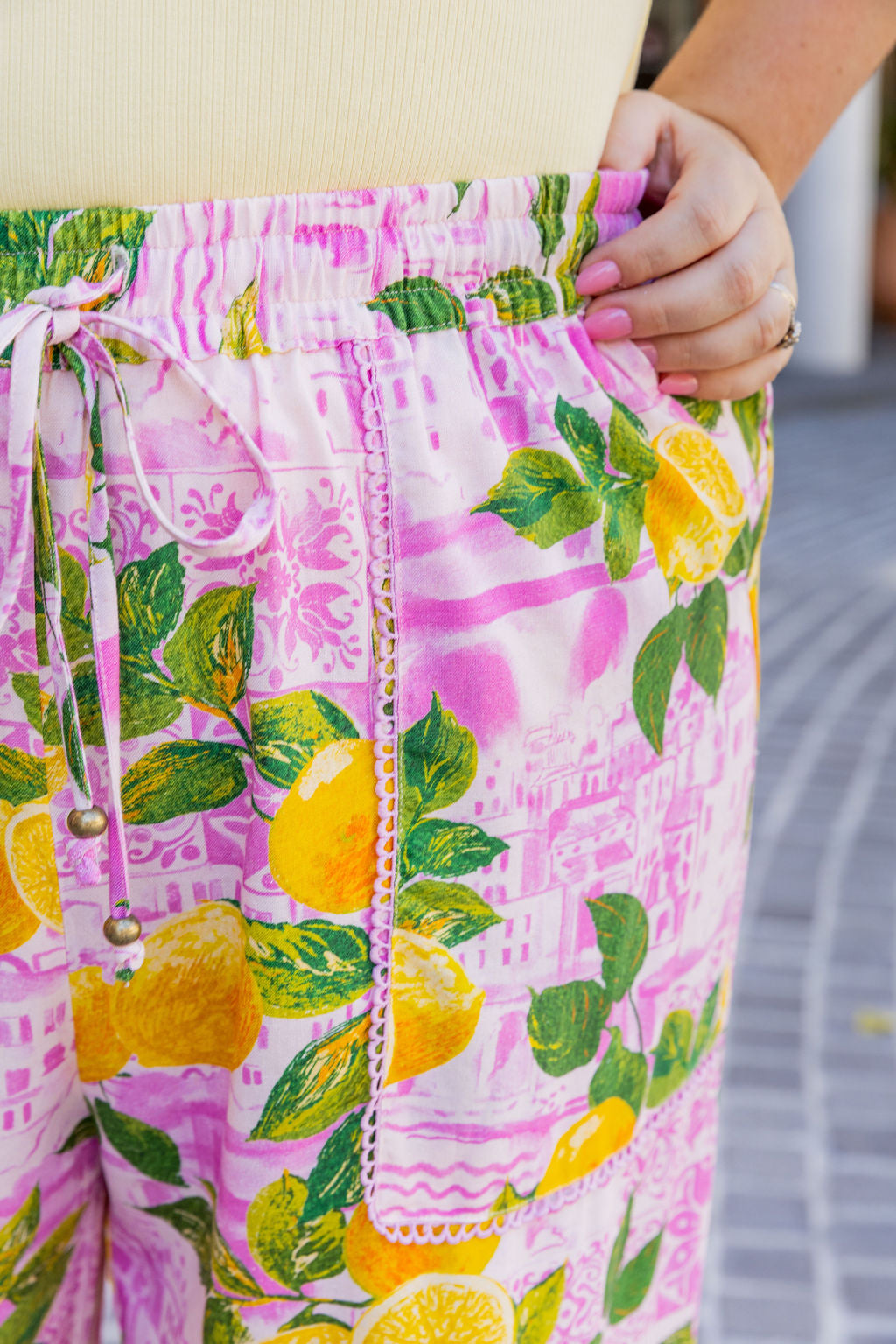 Luella Linen Blend Pants in Themis