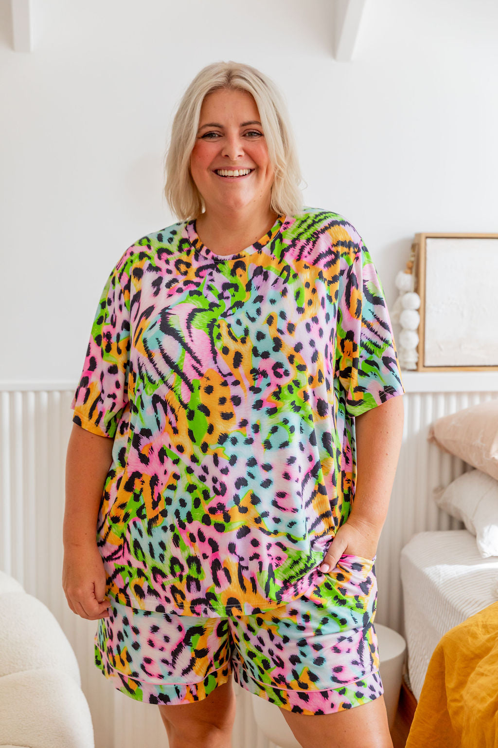 Manifest Top & Shorts Sleepwear Set in Wild Dreams