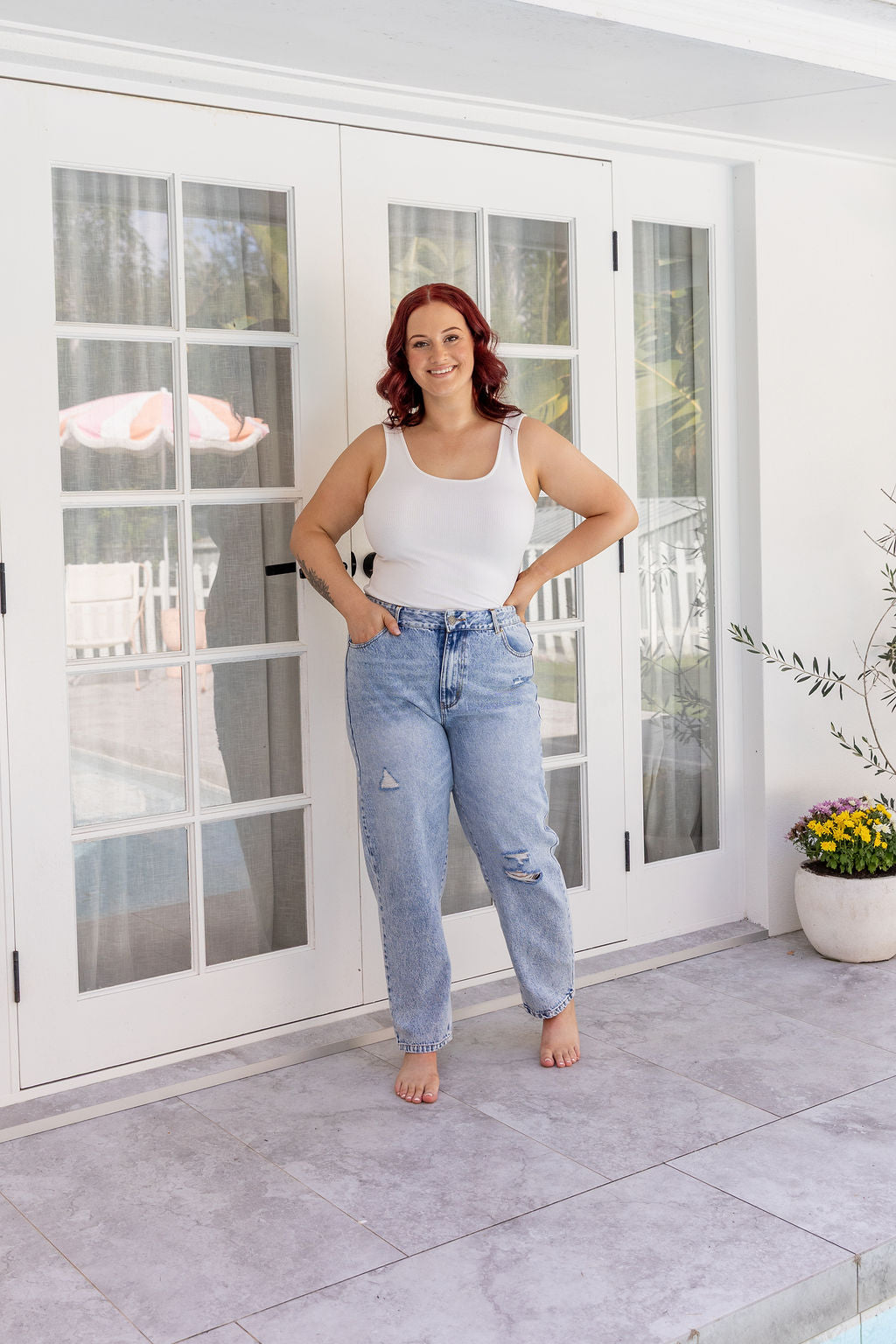 Cerys Jeans in Light Blue Acid Wash