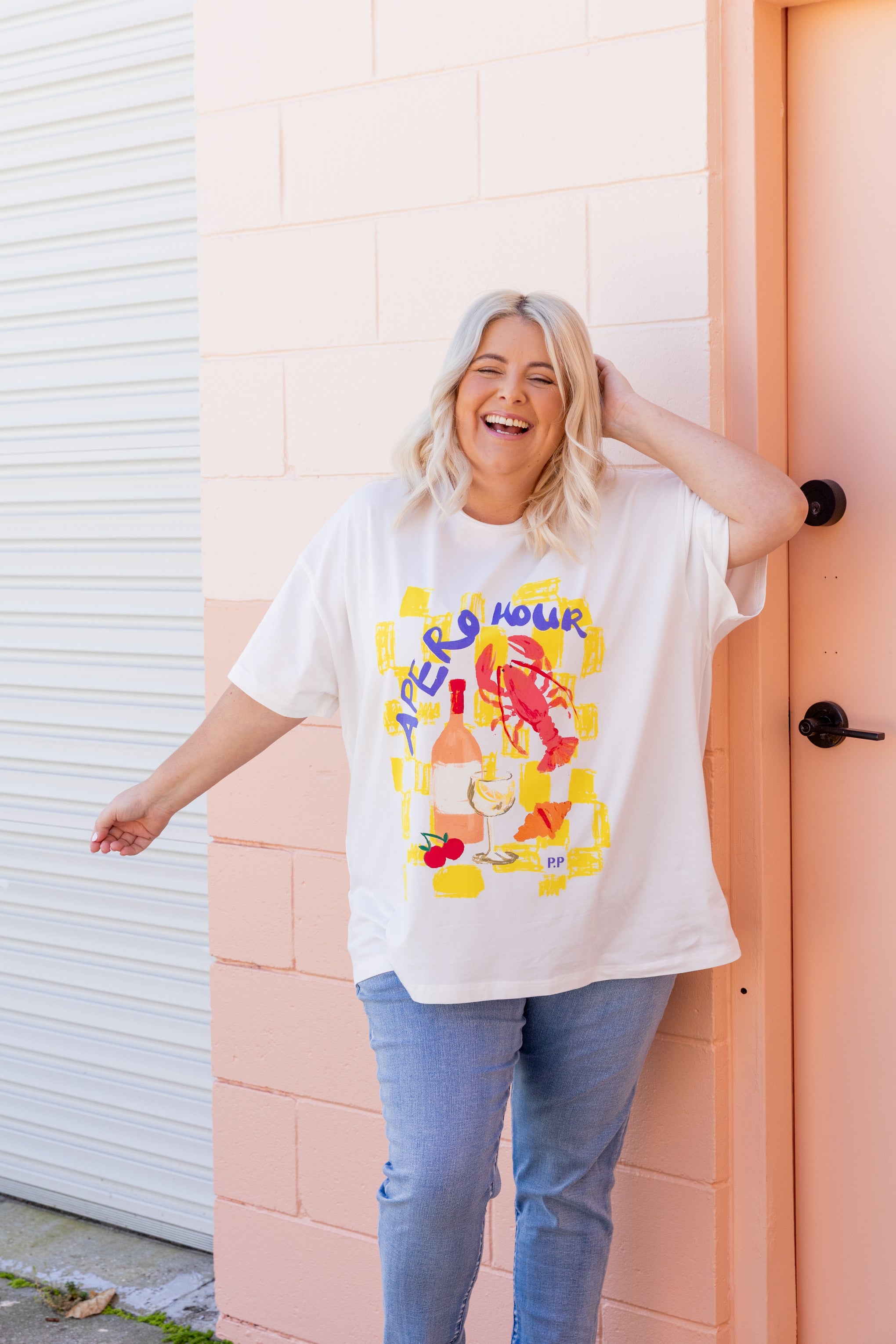Alfie Oversized Tee in Apero Hour