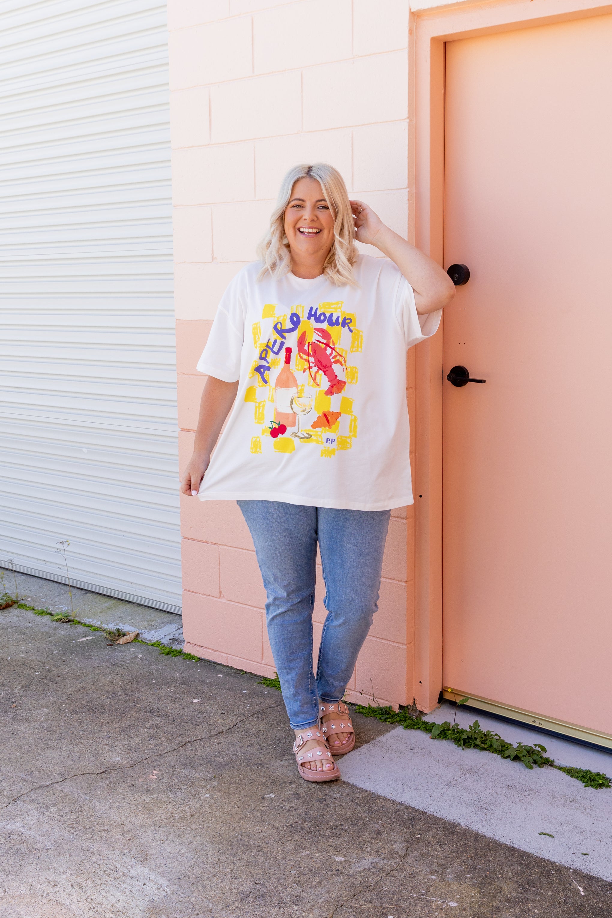 Alfie Oversized Tee in Apero Hour