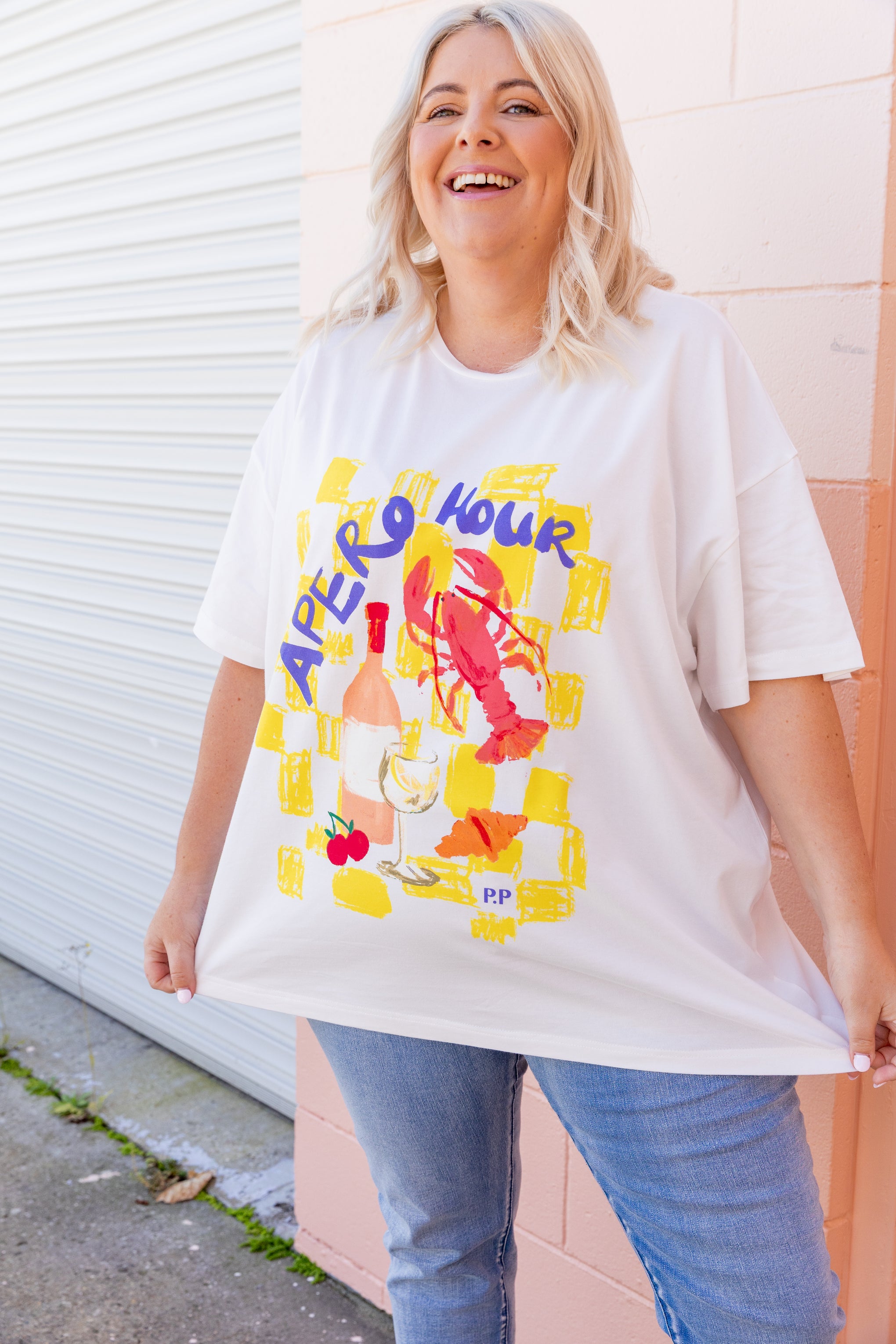Alfie Oversized Tee in Apero Hour
