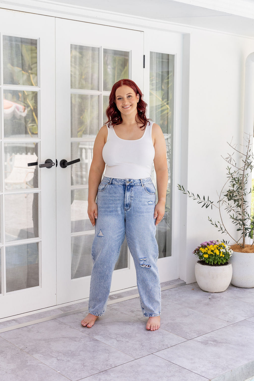 Cerys Jeans in Light Blue Acid Wash
