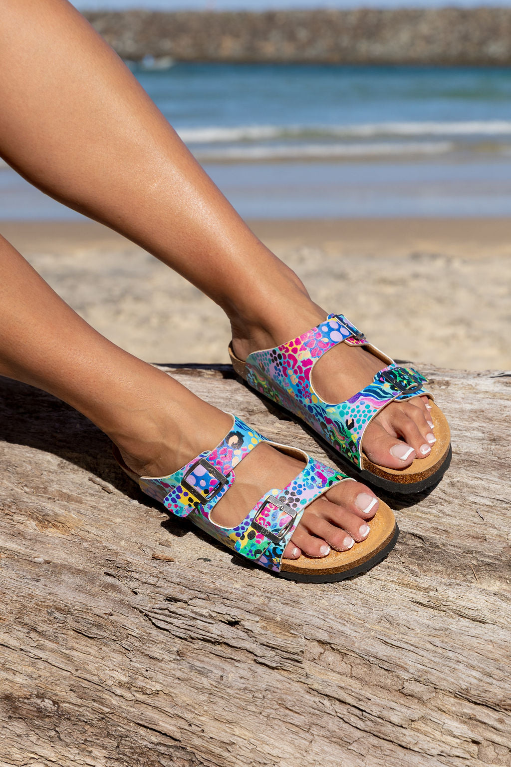 Niko Slides in Electric Leopard by Kasey Rainbow